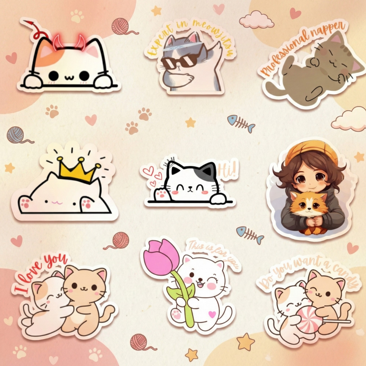 Cute Cat Stickers