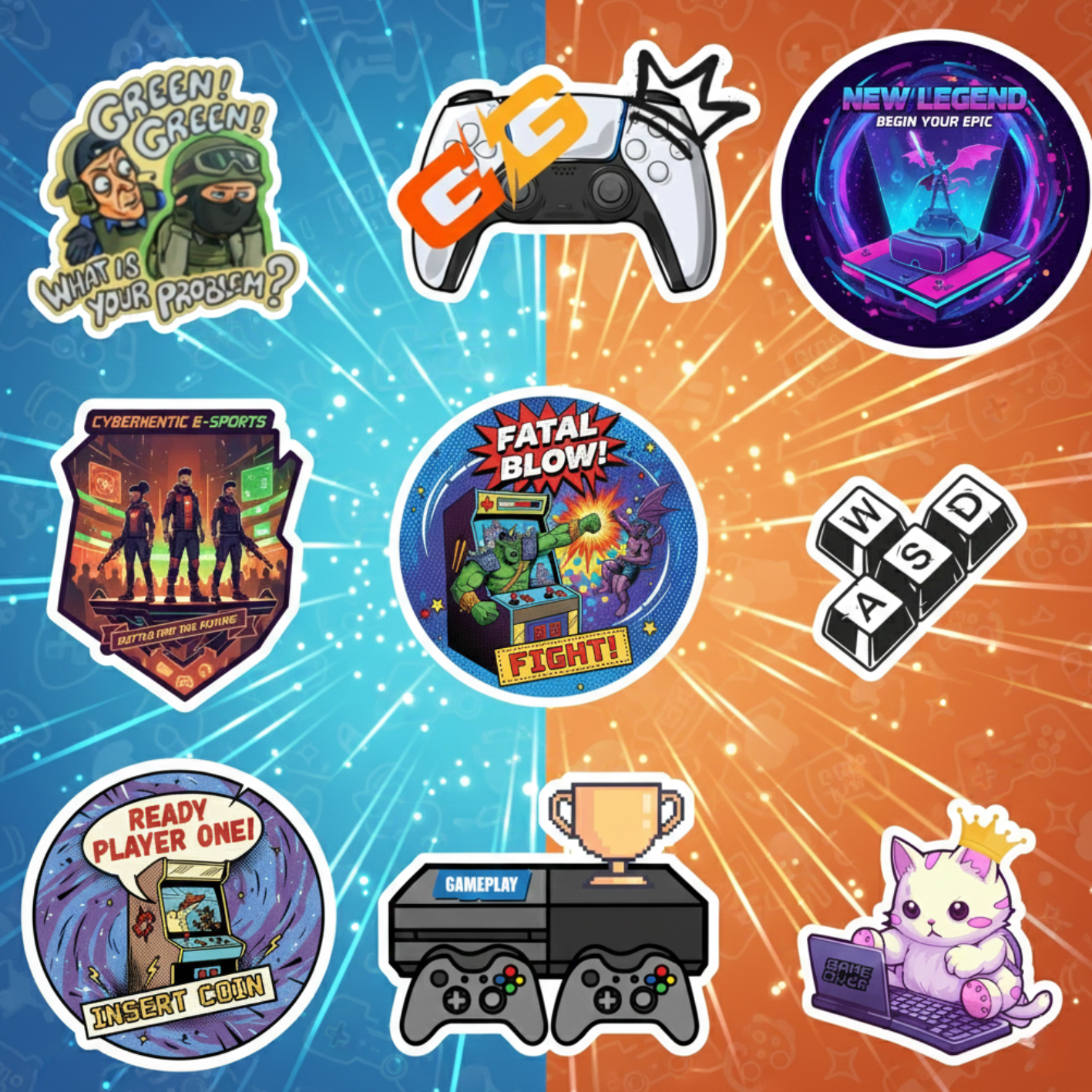 Retro Gaming Stickers