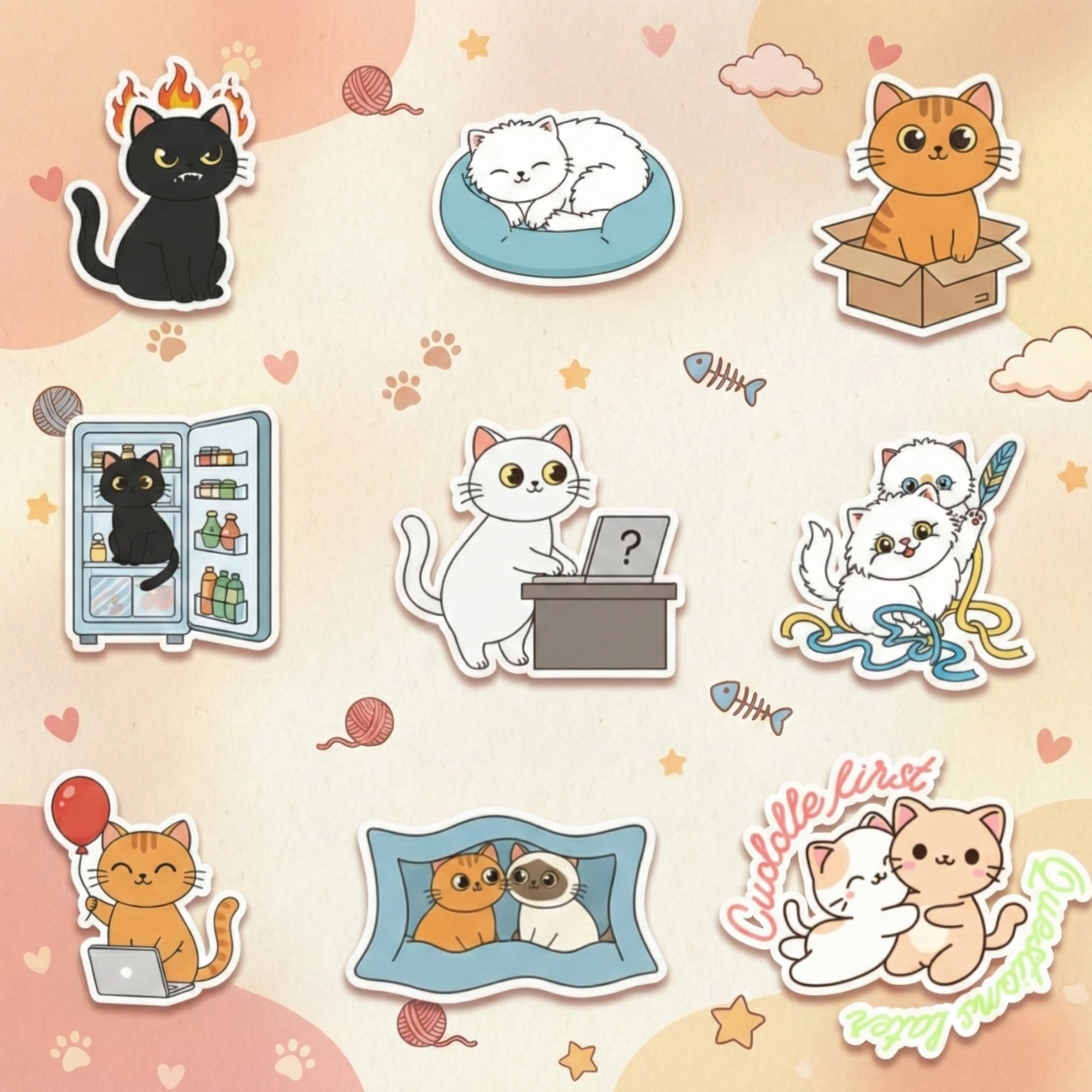 Cute Cat Stickers