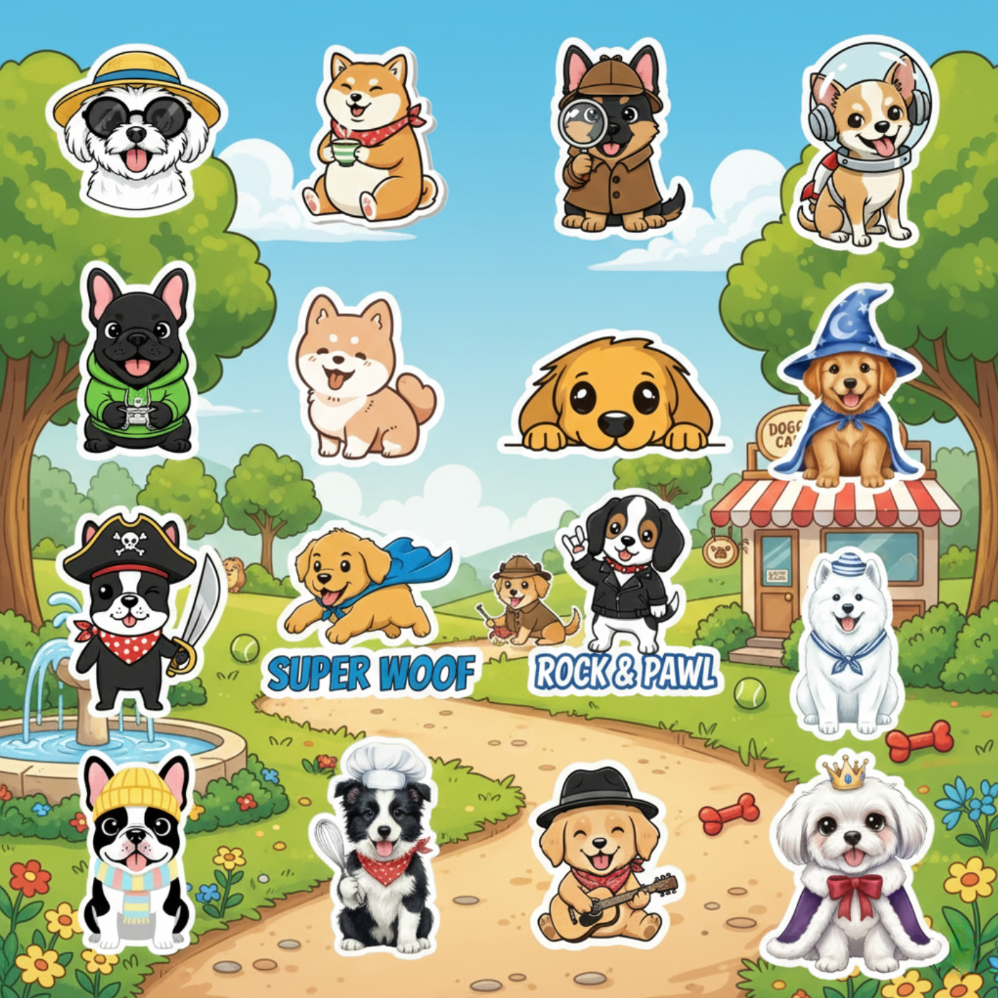 Cute Dog Stickers