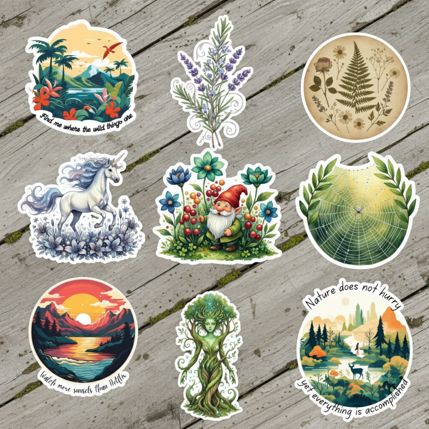 Whimsical Forest-Themed Sticker