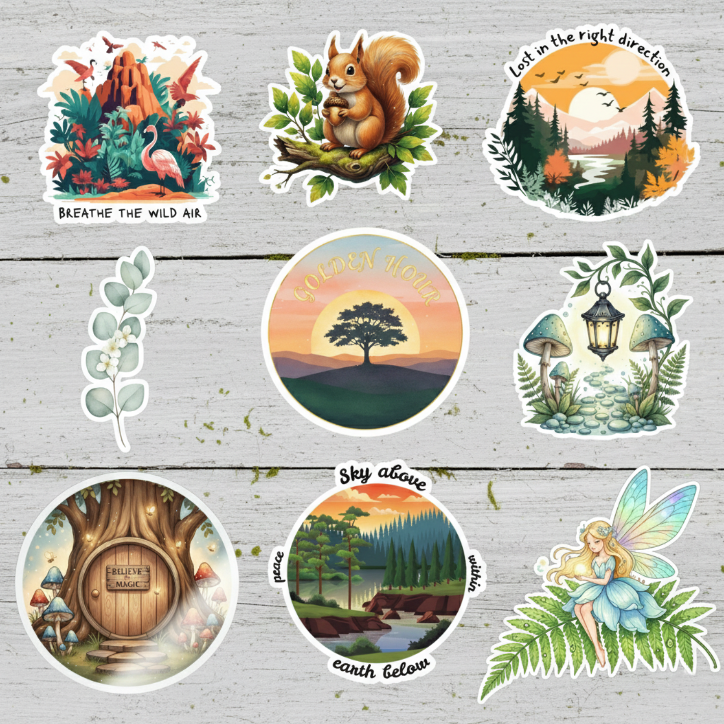 Whimsical Forest-Themed Sticker