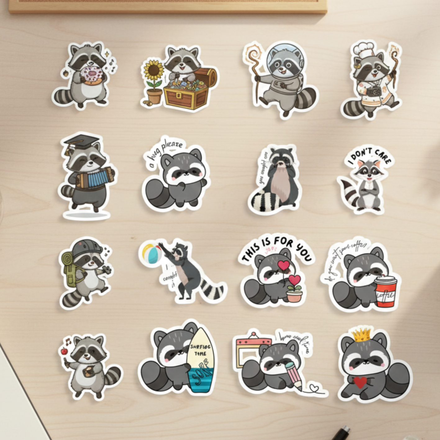 Cute Raccoon Sticker