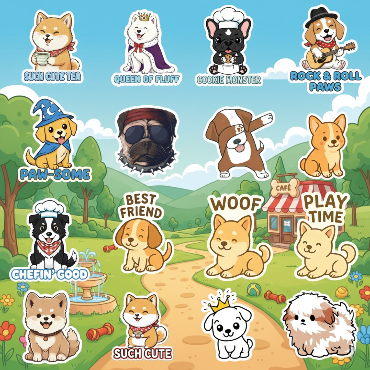 Cute Dog Stickers
