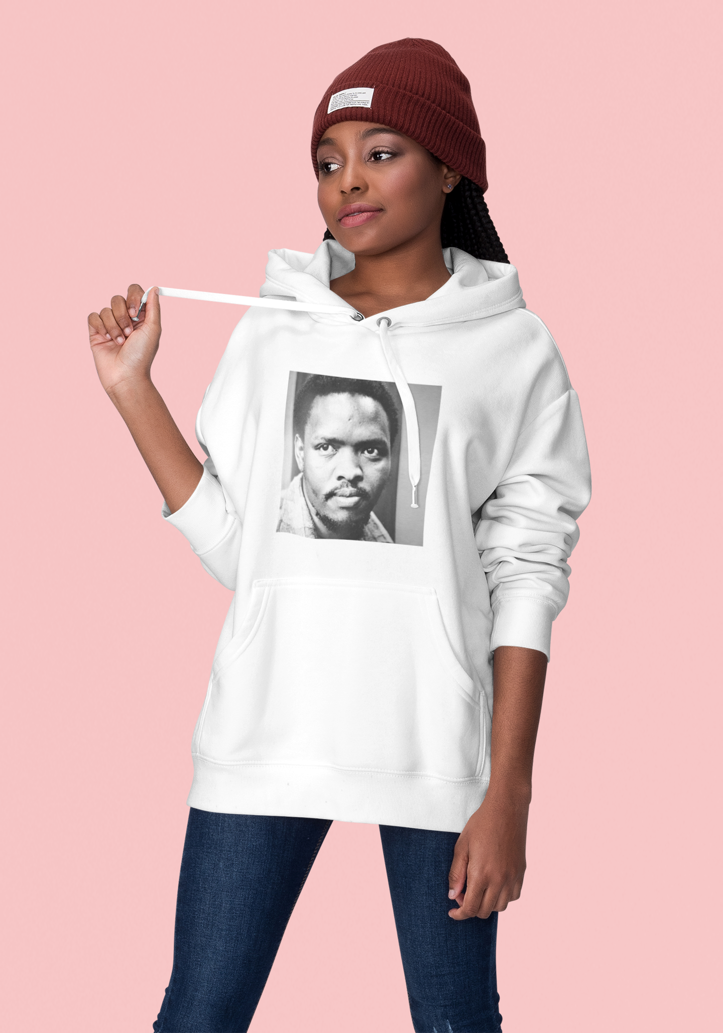 Sweat à capuche Femme imprimé Steve Bantu BIKO