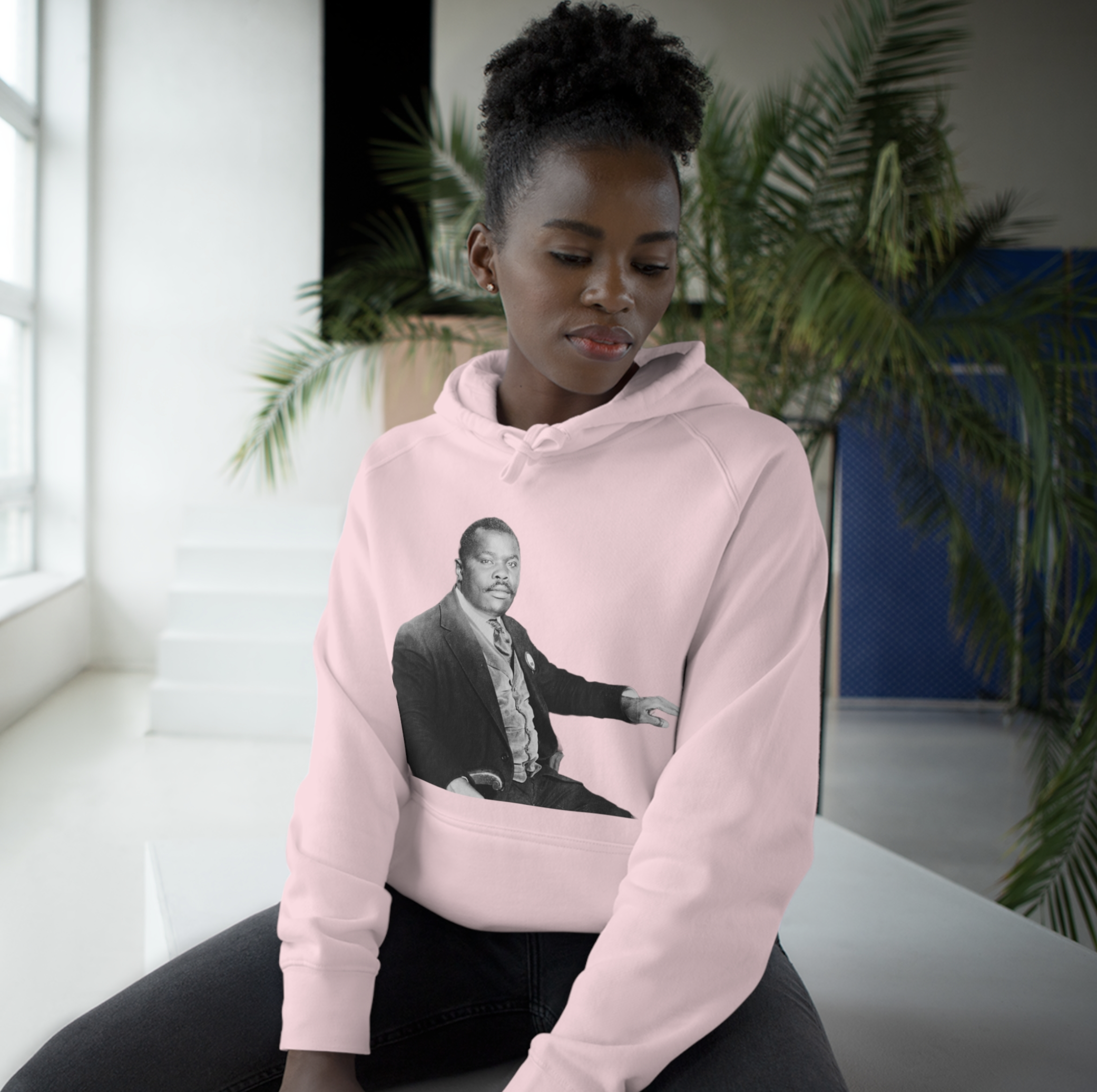 Sweat à capuche Femme imprimé Marcus GARVEY