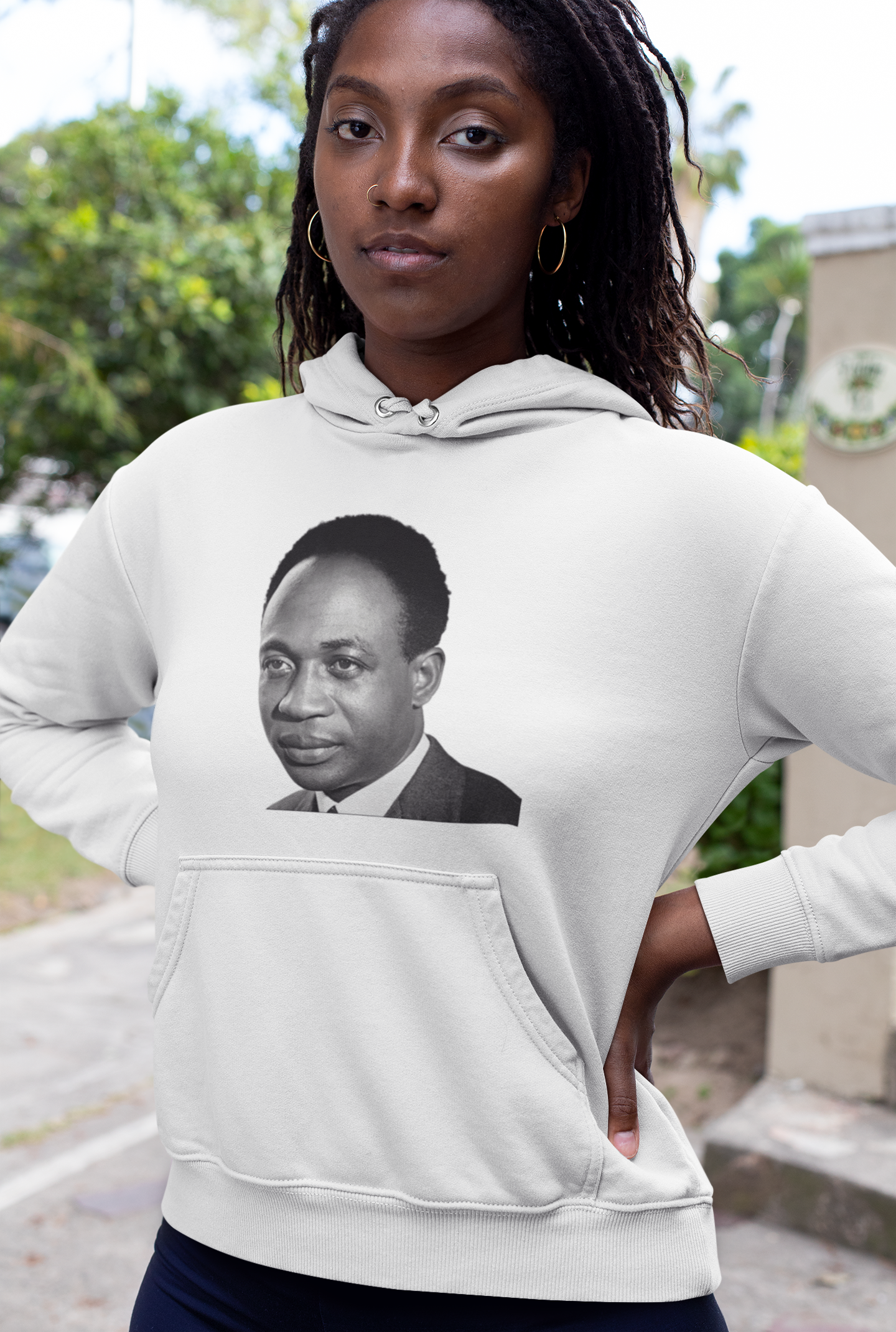 Sweat à capuche Femme imprimé Kwamé NKRUMAH