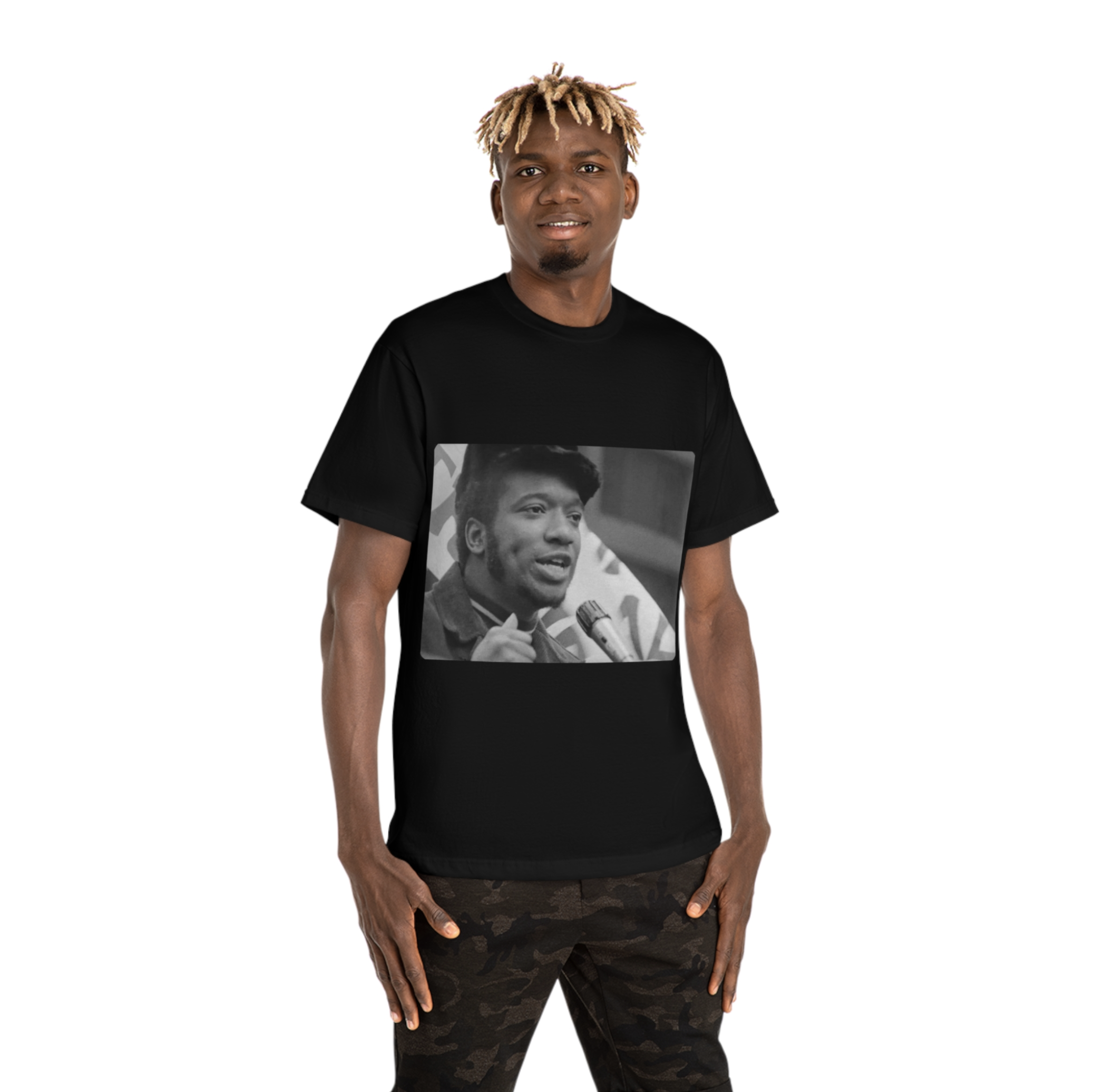 T-shirt noir imprimé Fred HAMPTON