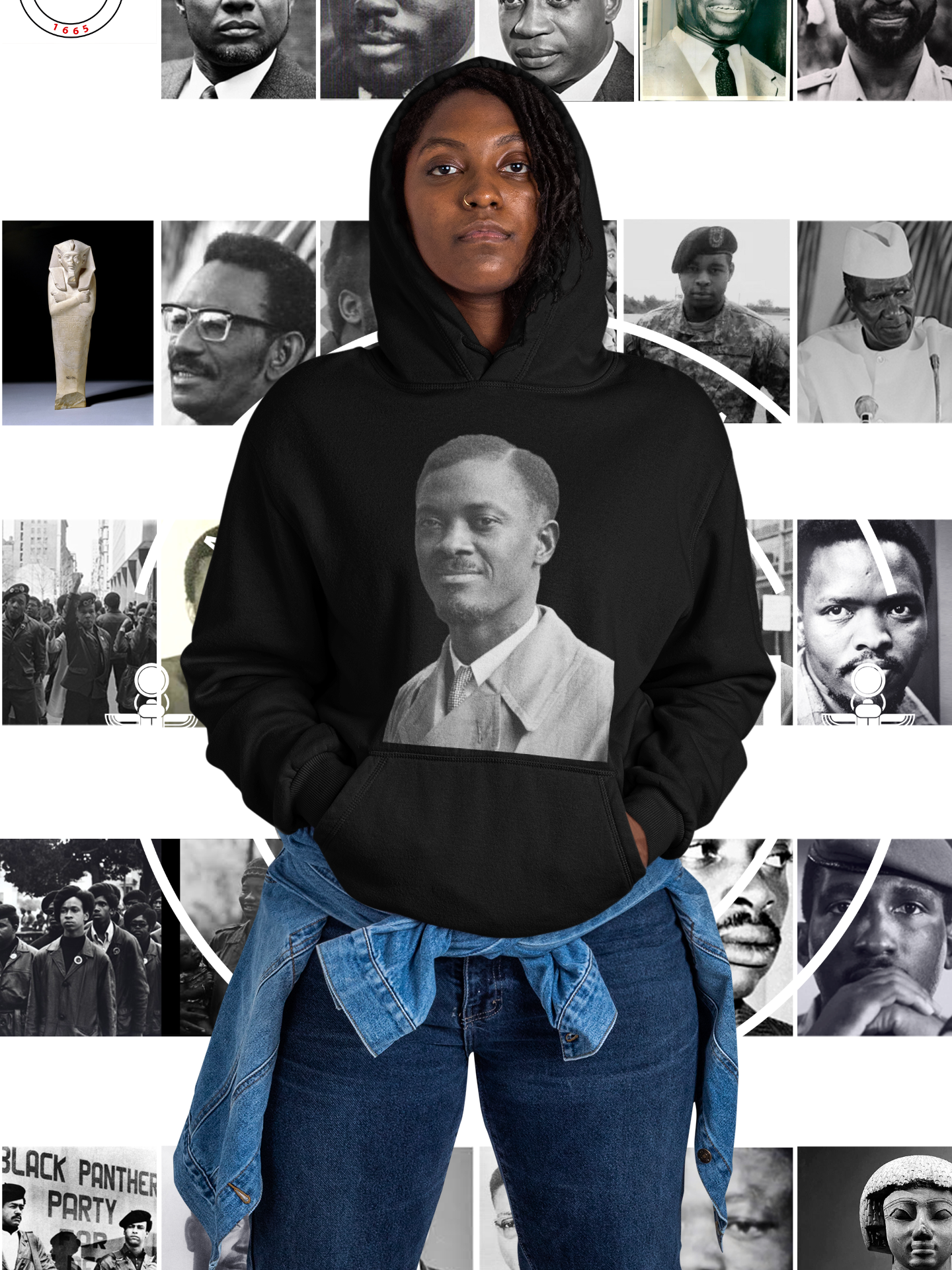 Sweat à capuche Femme imprimé Emery Patrice LUMUMBU