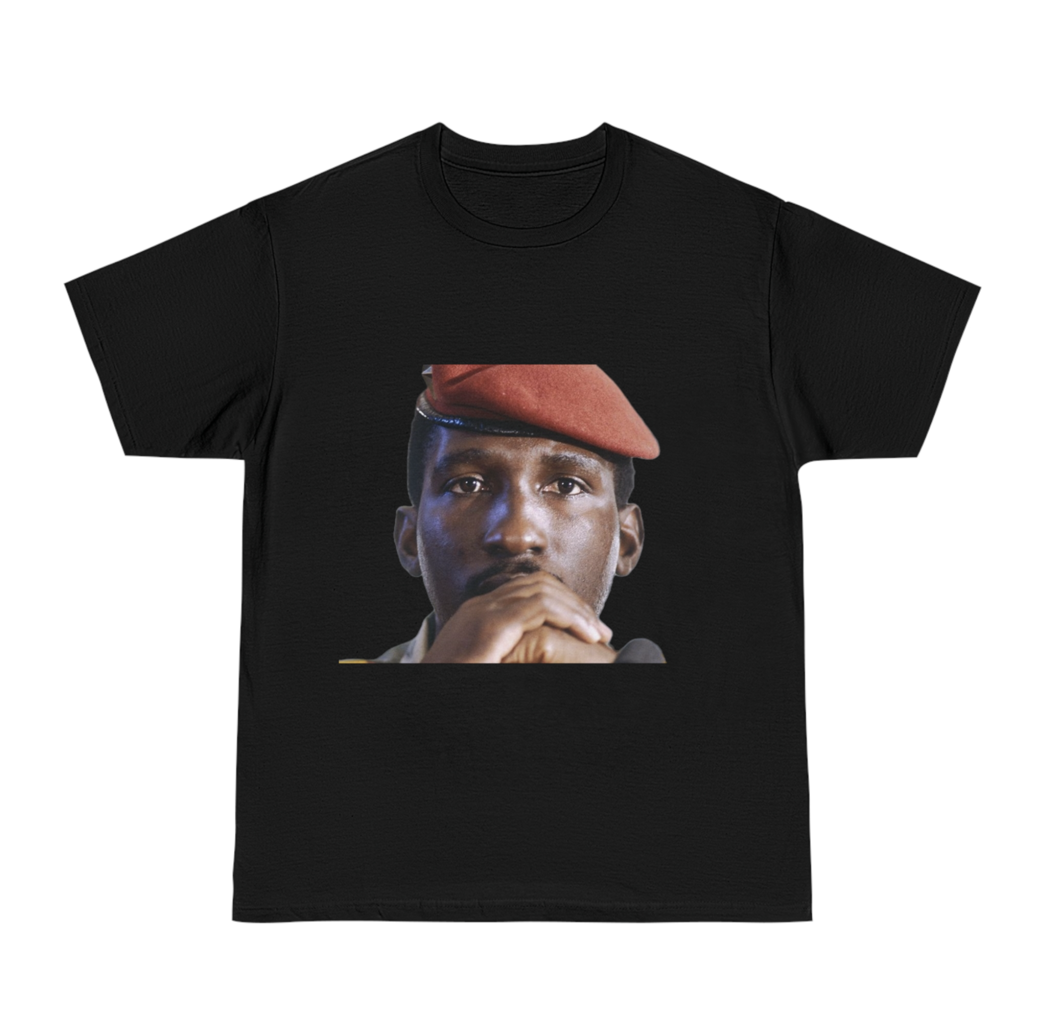 T-shirt noir imprimé Thomas SANKARA