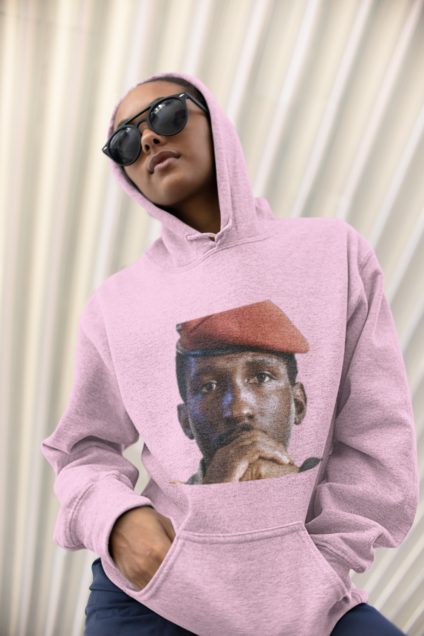 Sweat à capuche Femme imprimé Thomas SANKARA 