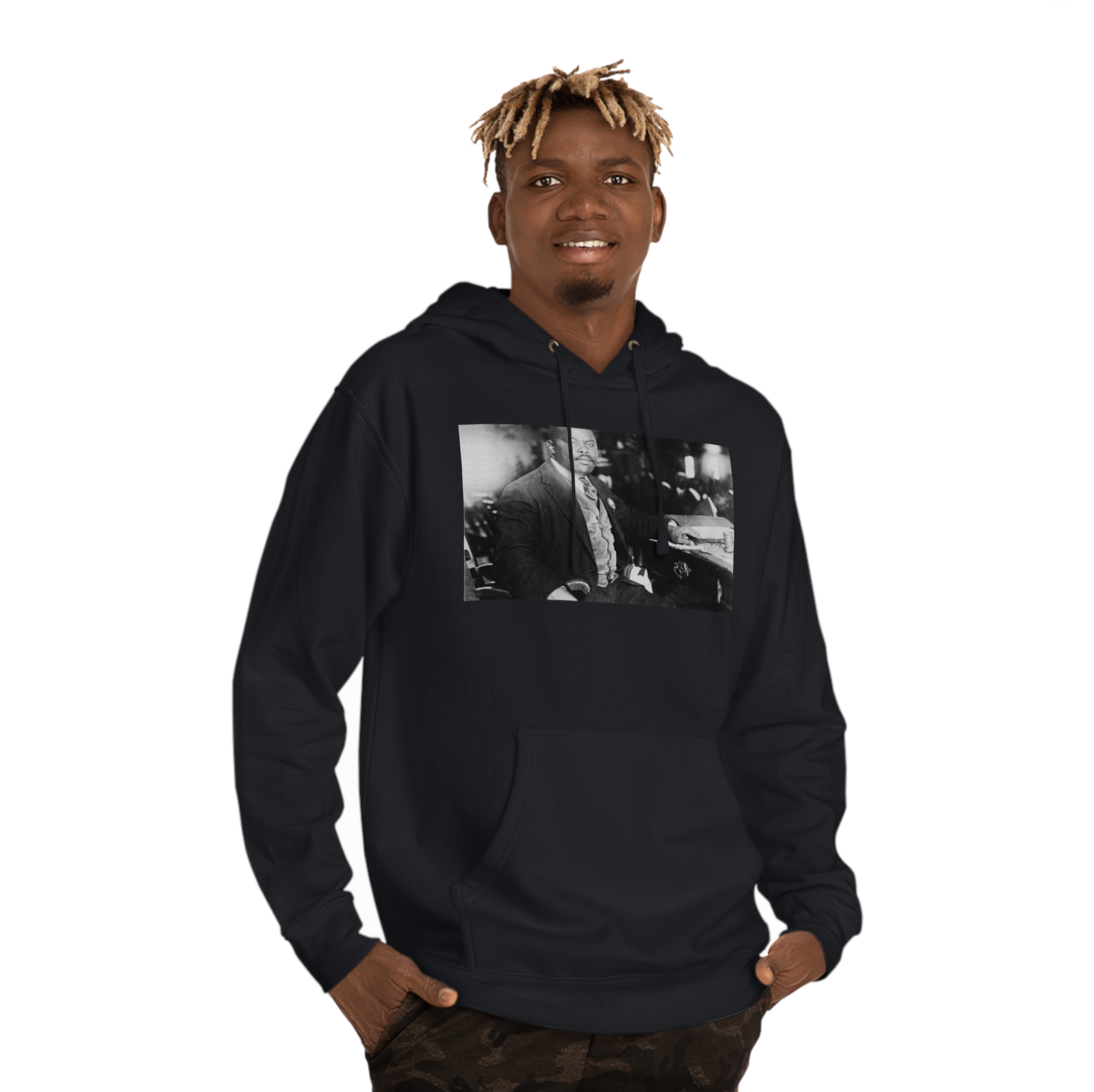 Sweat à capuche Homme imprimé Marcus GARVEY