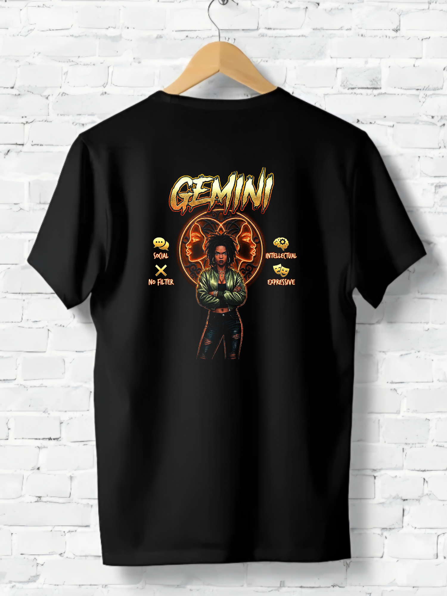 Gemini Zodiac Graphic T-Shirt