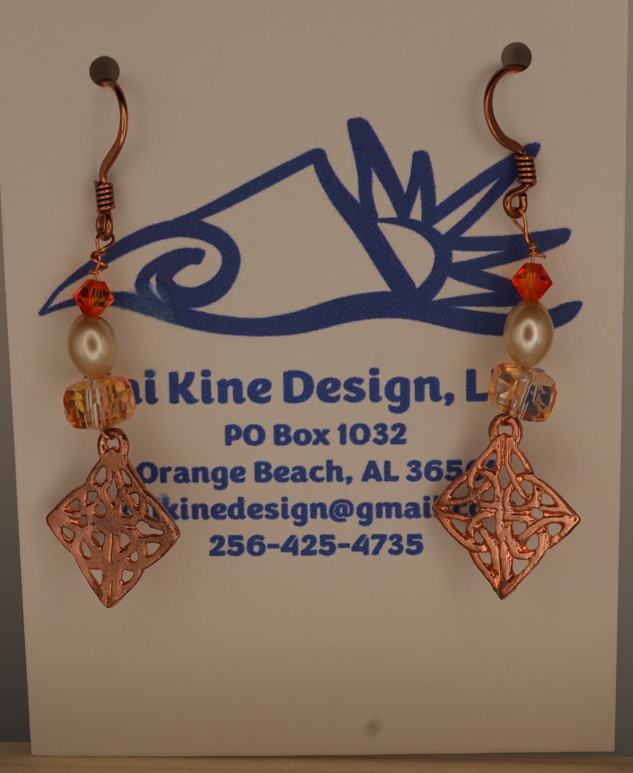 Handcrafted Copper Dangle Earrings