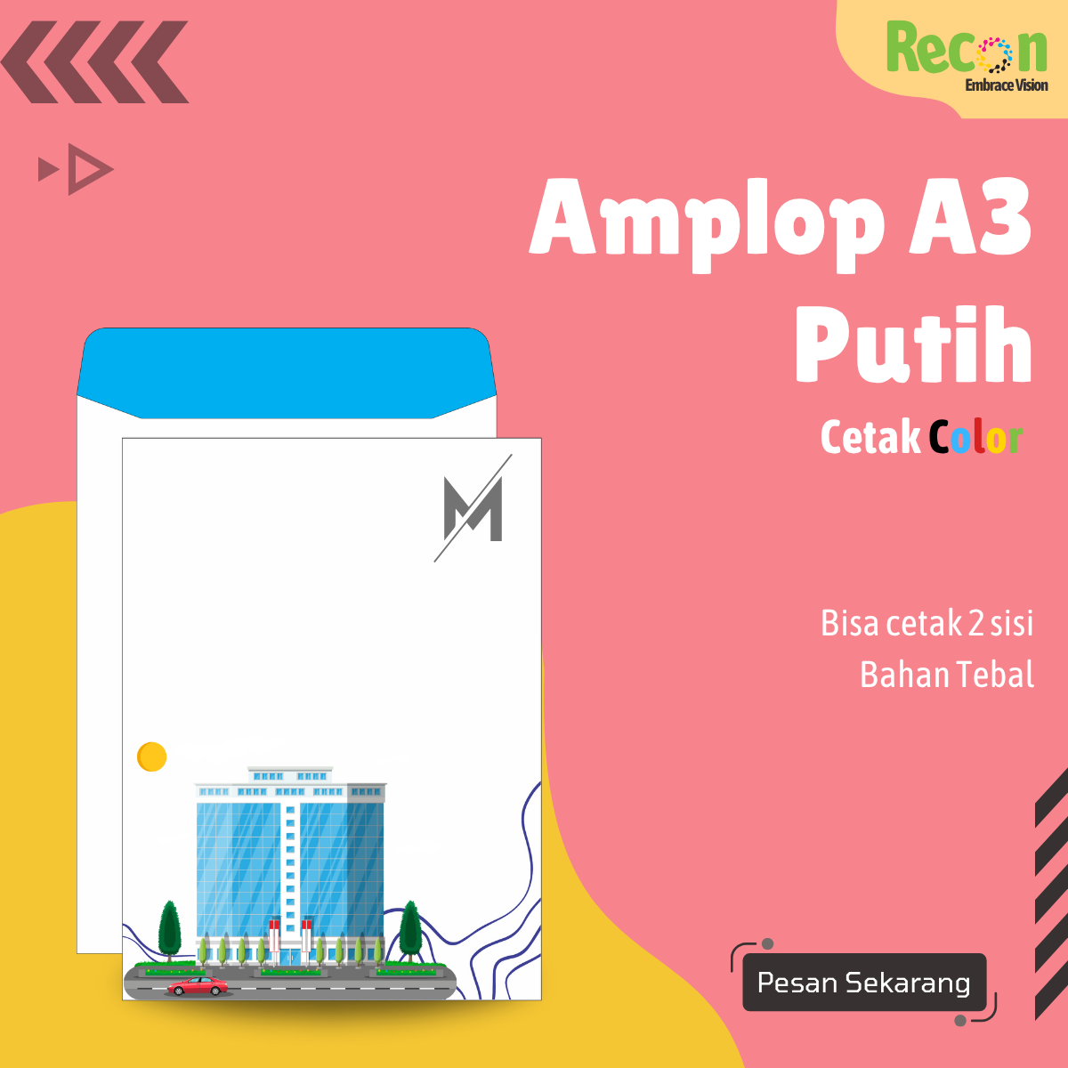 Cetak Amplop Putih A3 