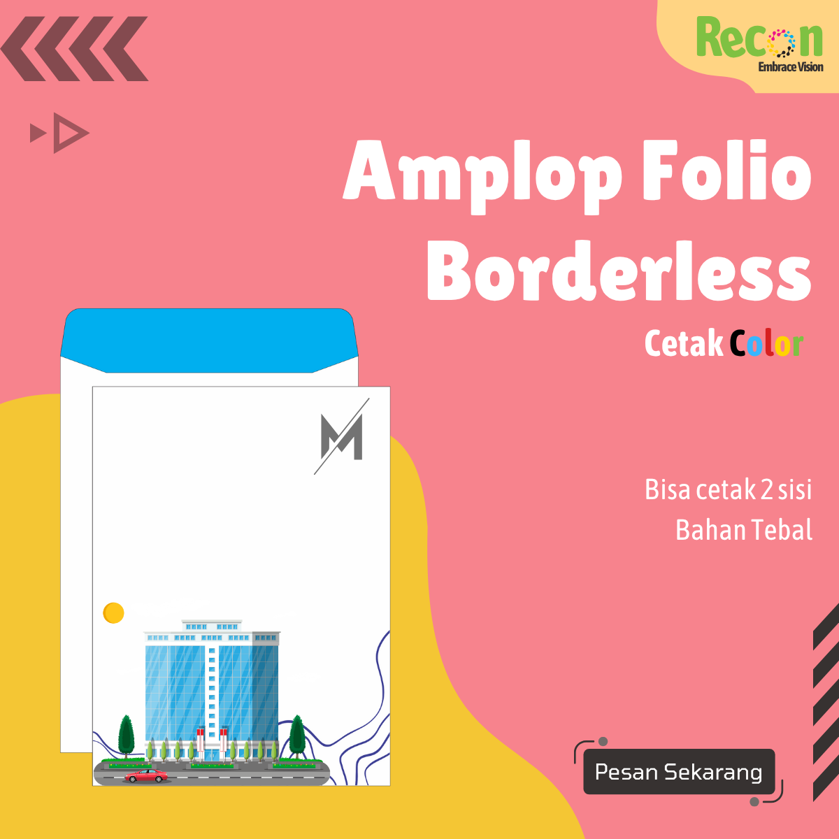 Cetak Amplop Putih Folio
