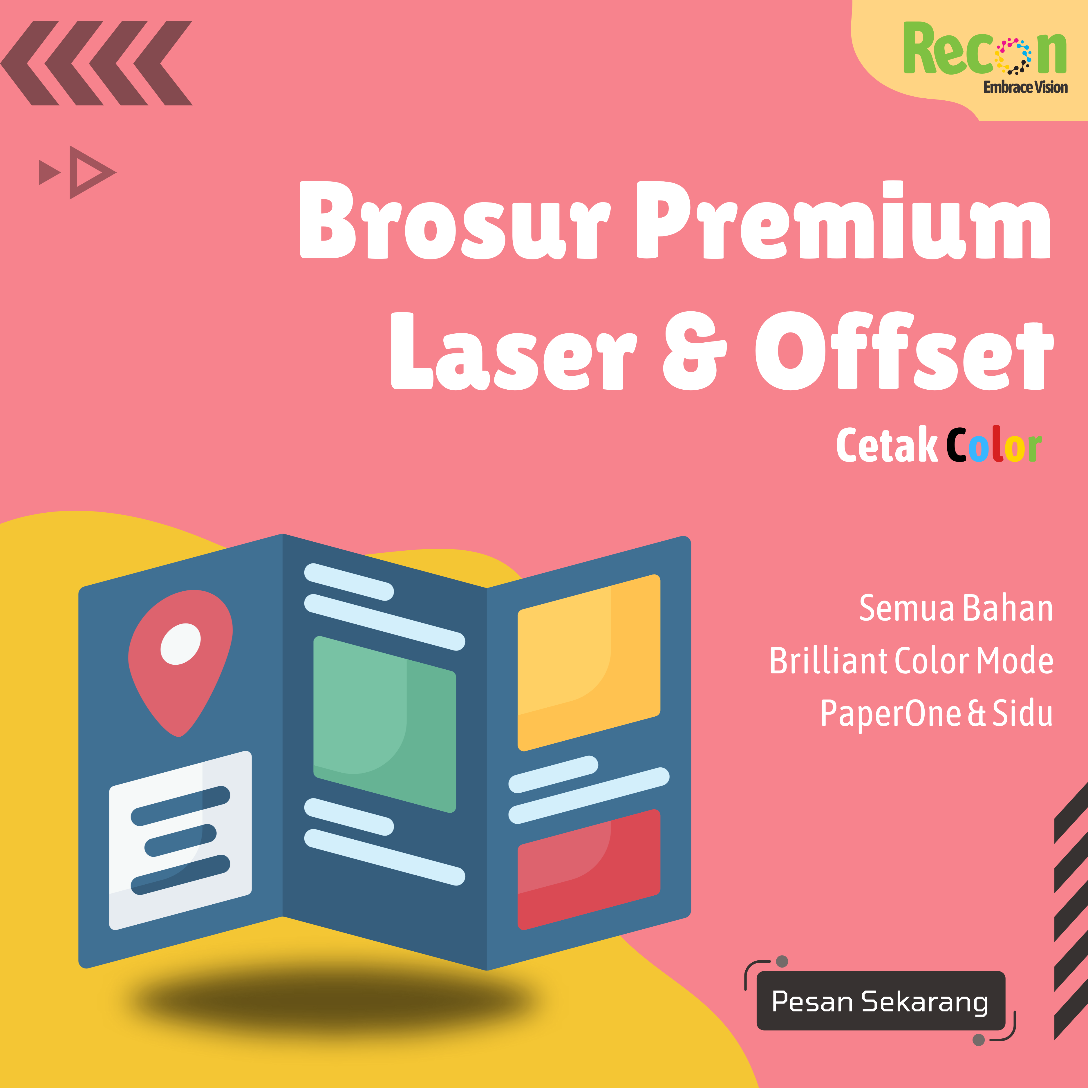 Cetak Brosur Premium Laser & Offset