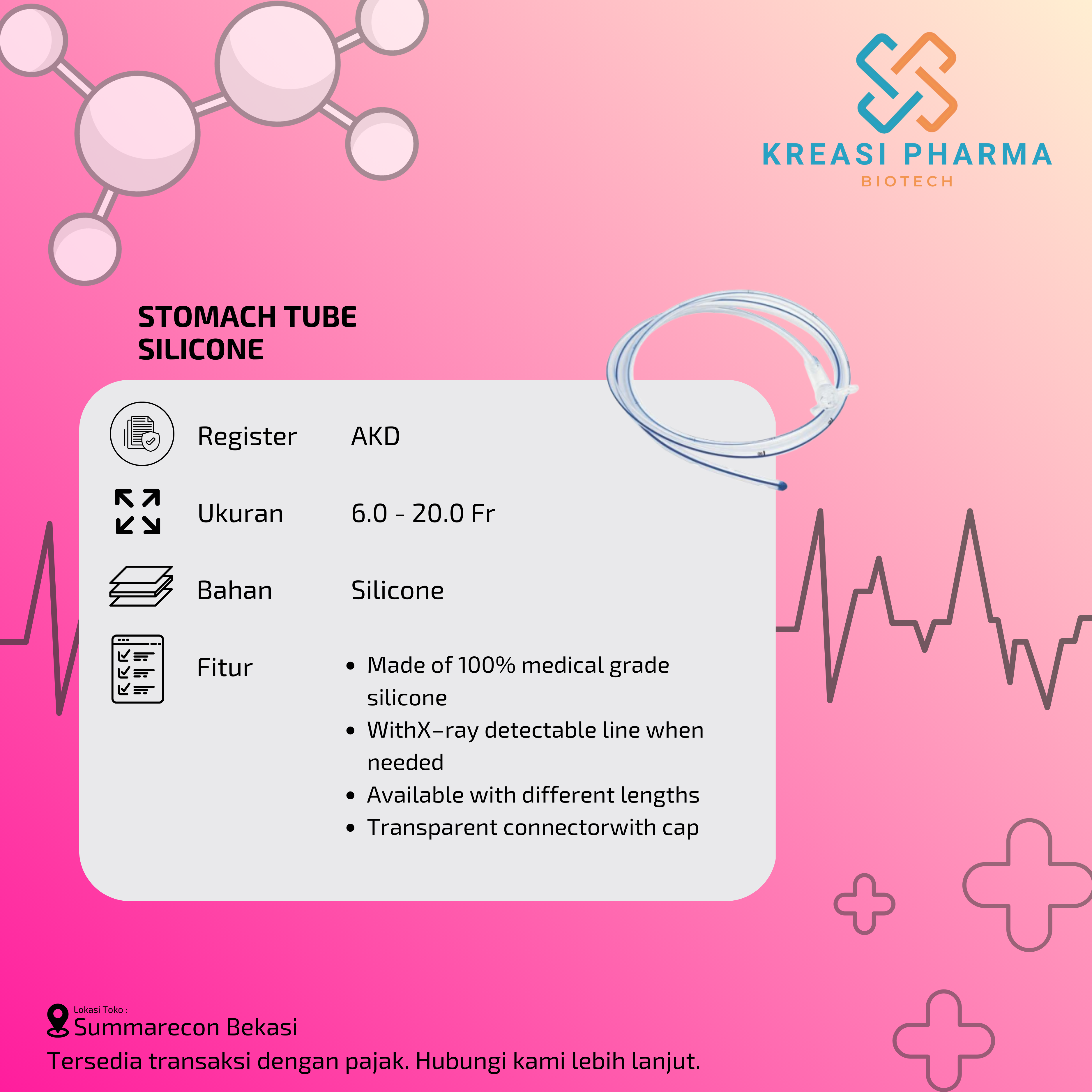 Stomach Tube - Silicone