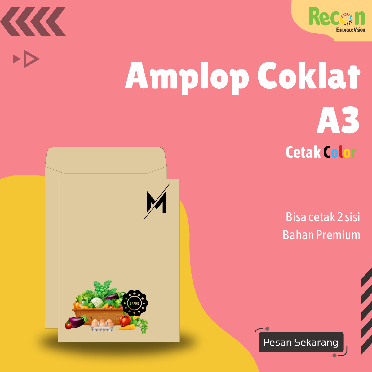 Cetak Amplop Coklat A3