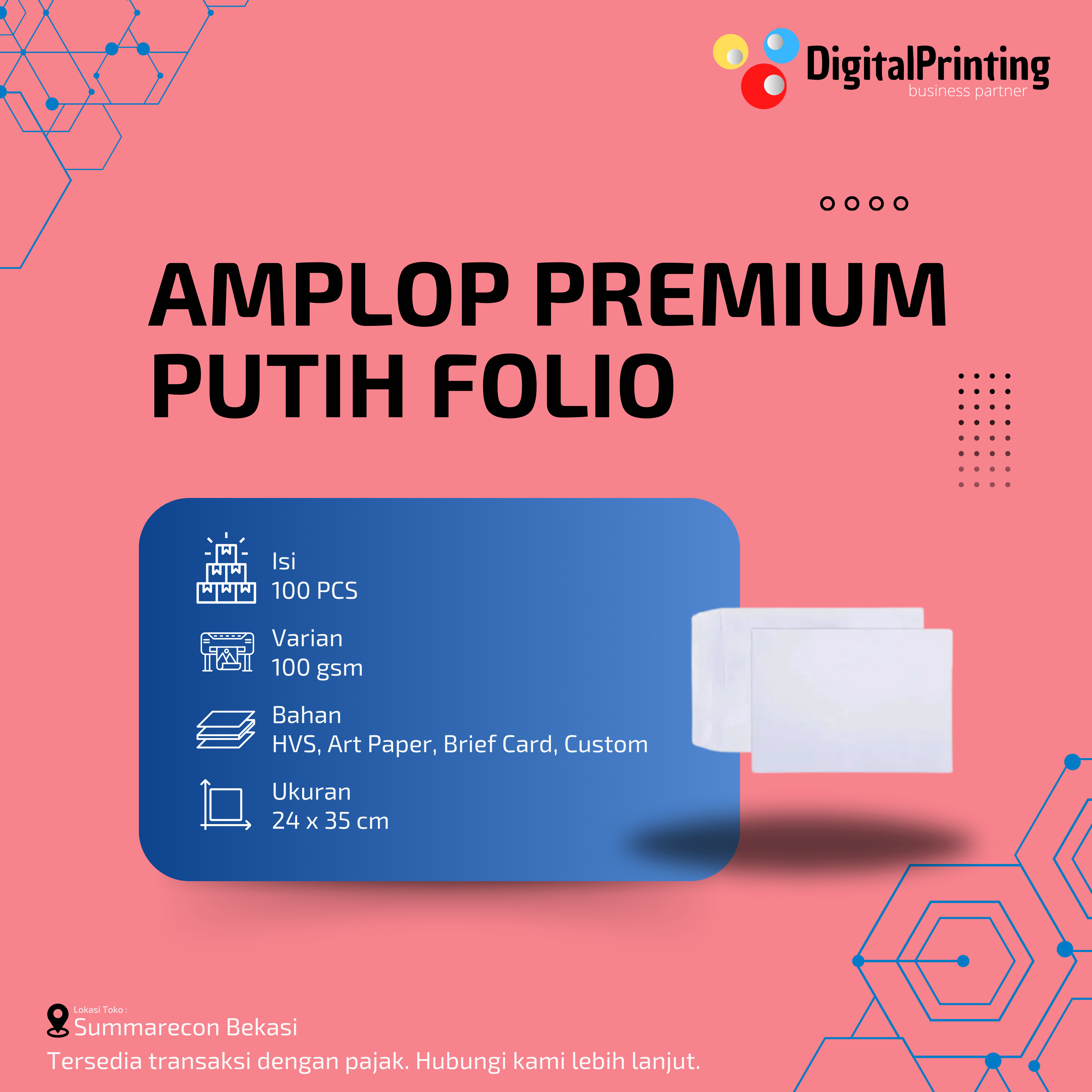 Amplop Premium Putih Folio