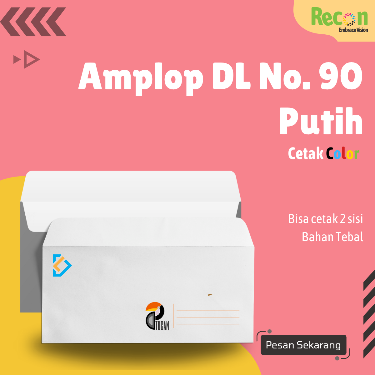 Cetak Amplop Putih DL No. 90 