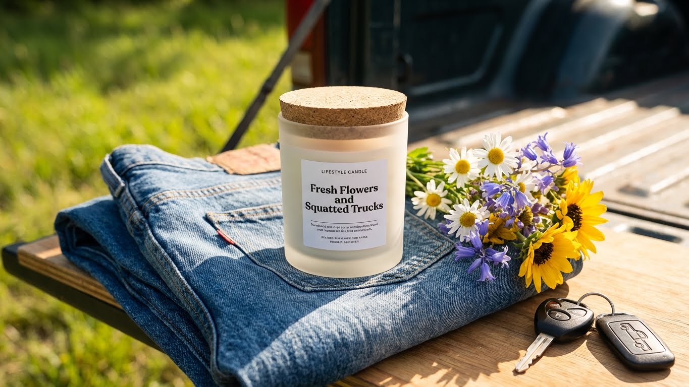 Fresh Flowers and Squatted Trucks Scented Candle