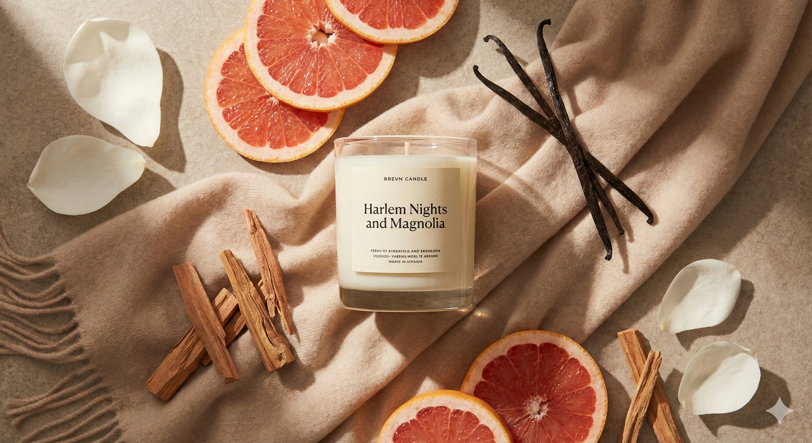 Harlem Nights and Magnolia Scented Candle