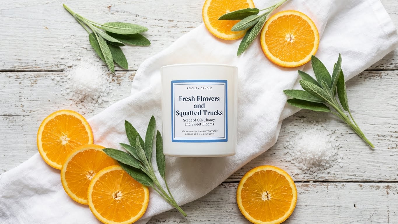 Fresh Flowers and Squatted Trucks Scented Candle