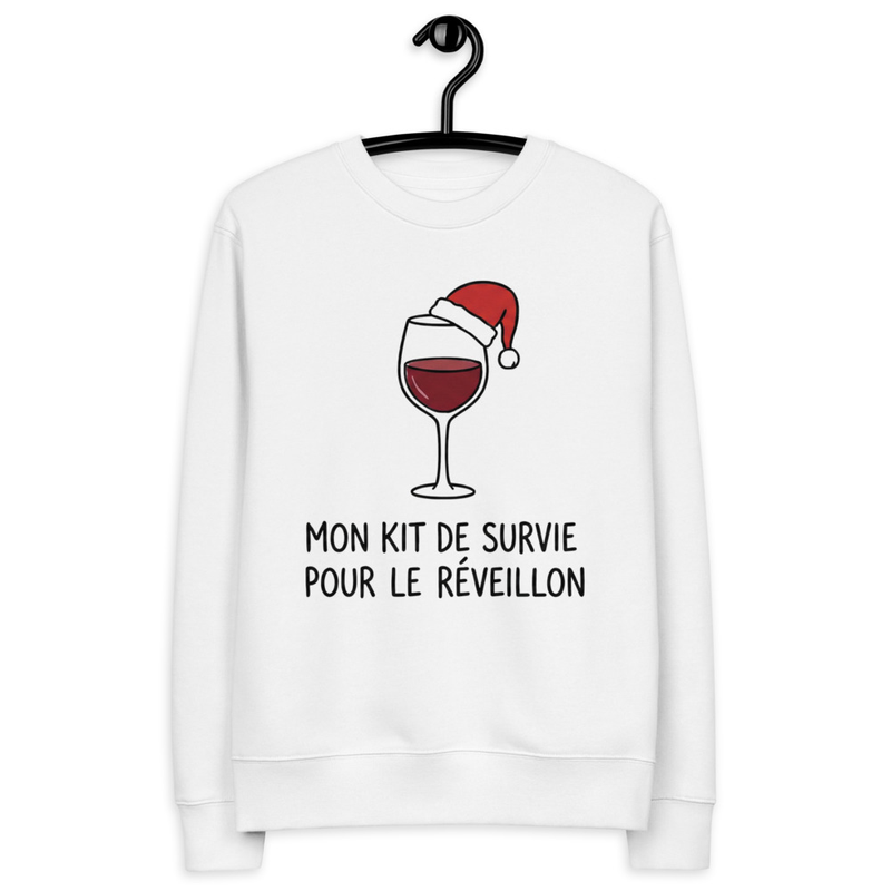 Sweat-shirt 'Mon kit de survie pour le réveillon'