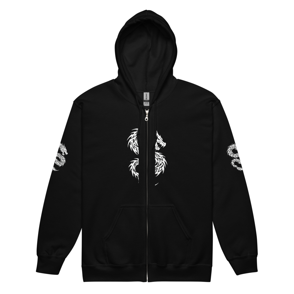 Sweat à capuche zippé dragon