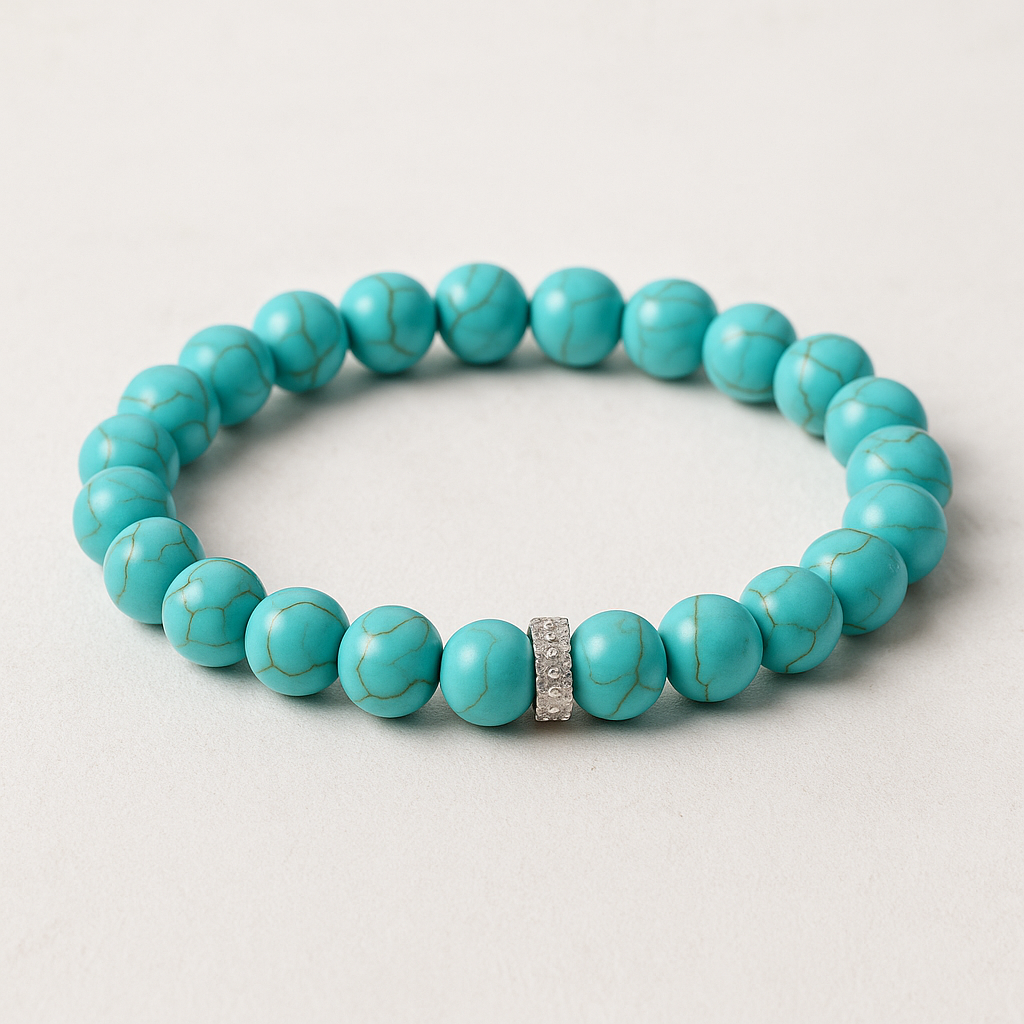 Bracelet en pierres turquoise