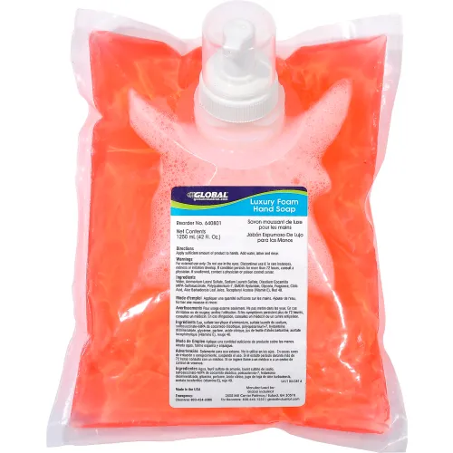 Global Industrial™ Luxury Foam Hand Soap 1200ml Refill - 6 Refills/Case