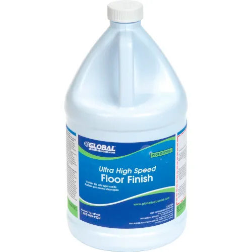 Global Industrial™ Ultra High Speed Floor Finish, 1 Gallon Bottle, 4/Case
