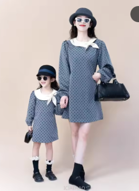 Matching Polka Dot Mother and Daughter Dresses