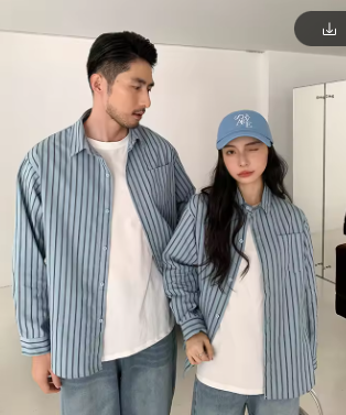 Blue Striped Unisex Shirt