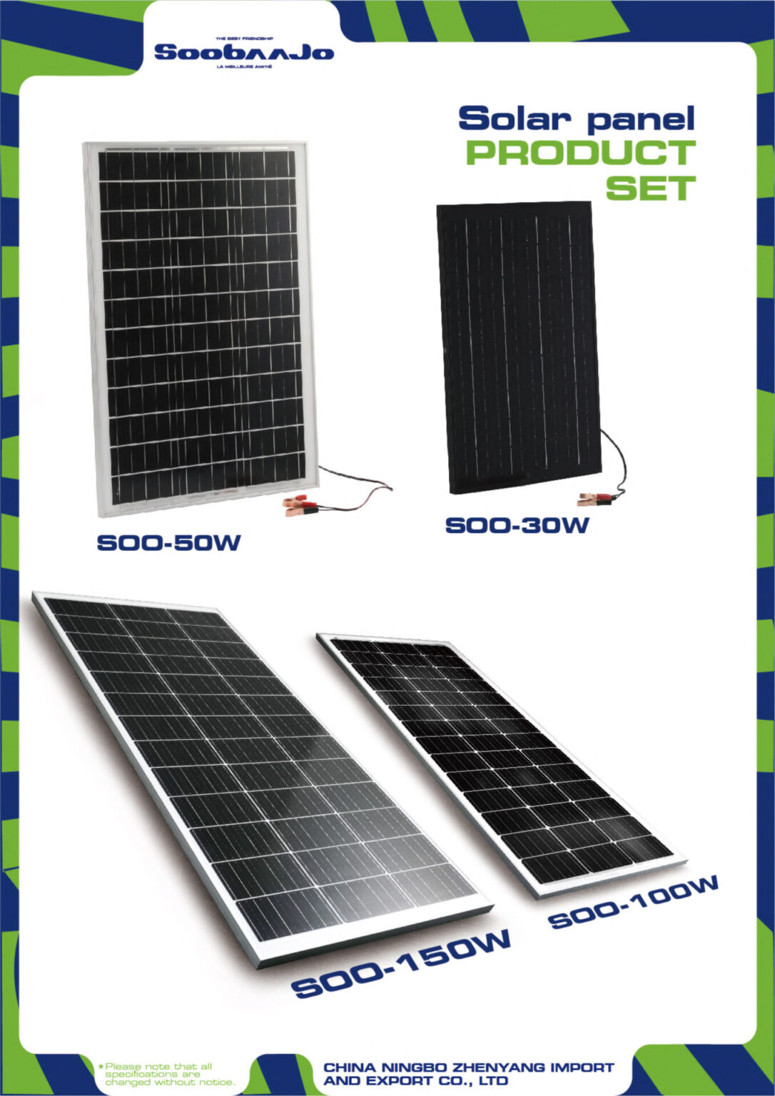 Soobaajo High-Efficiency Solar Panel Set (SOO-300W & SOO-350W)
