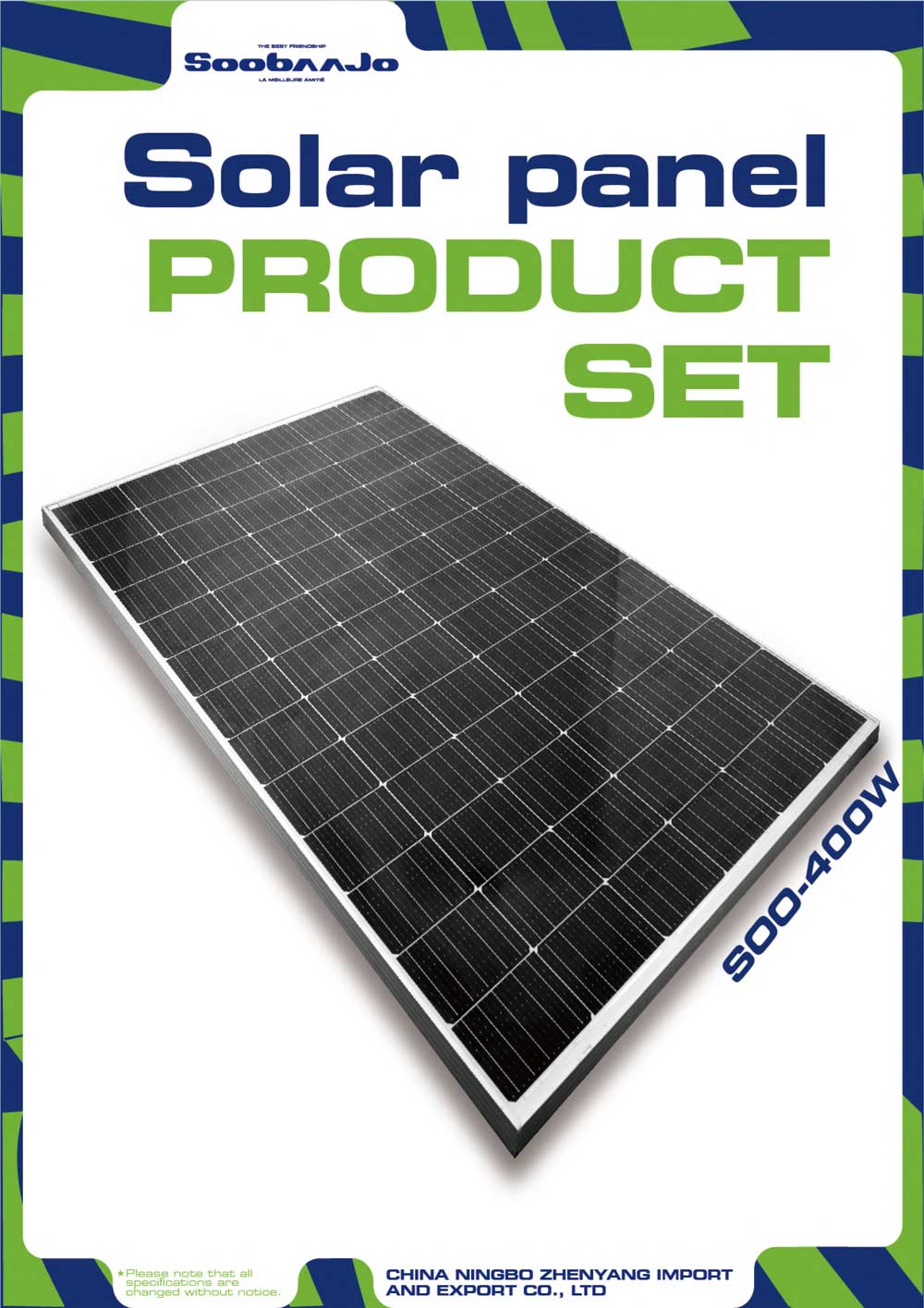 Soobaajo High-Efficiency Solar Panel Set (SOO-300W & SOO-350W)