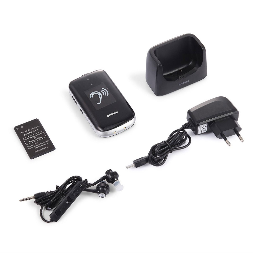 Brondi Amico SuperVoce – Cellulare a Conchiglia – Nero