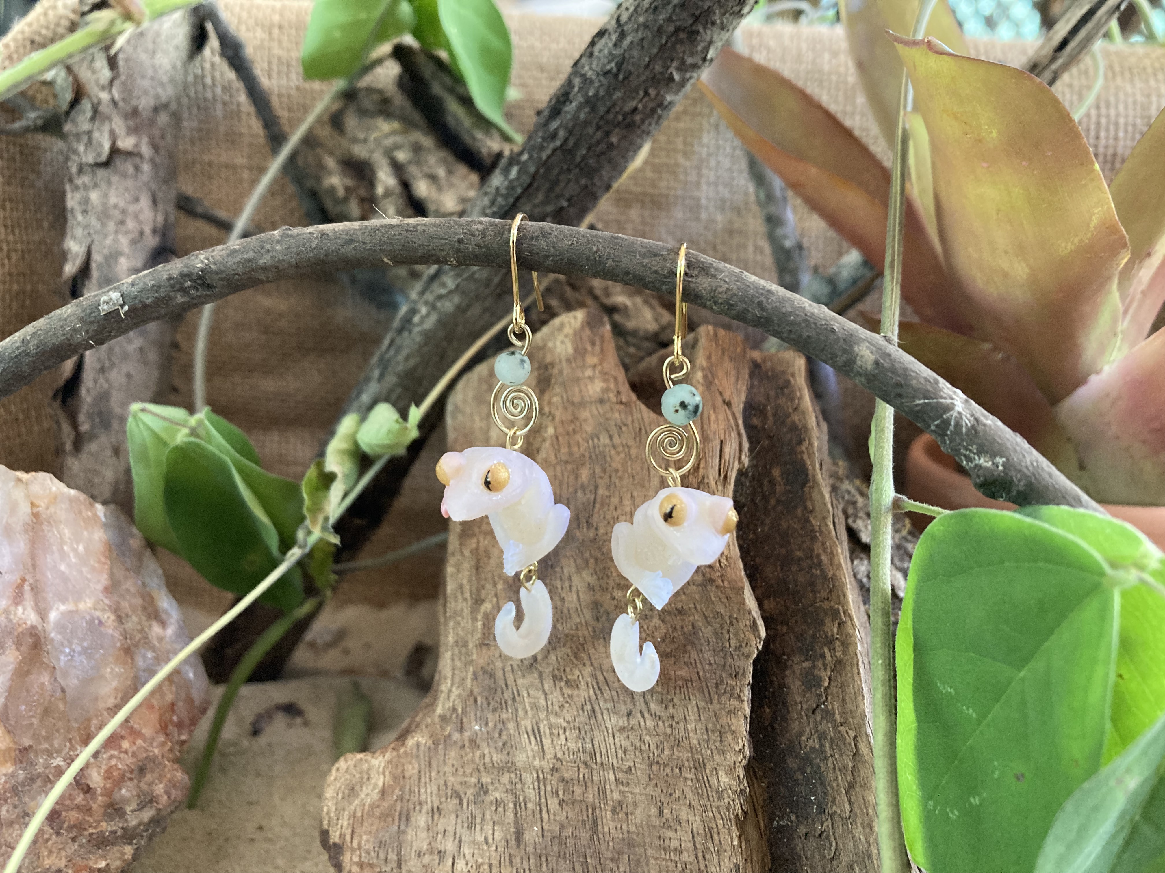 House Gecko Earrings