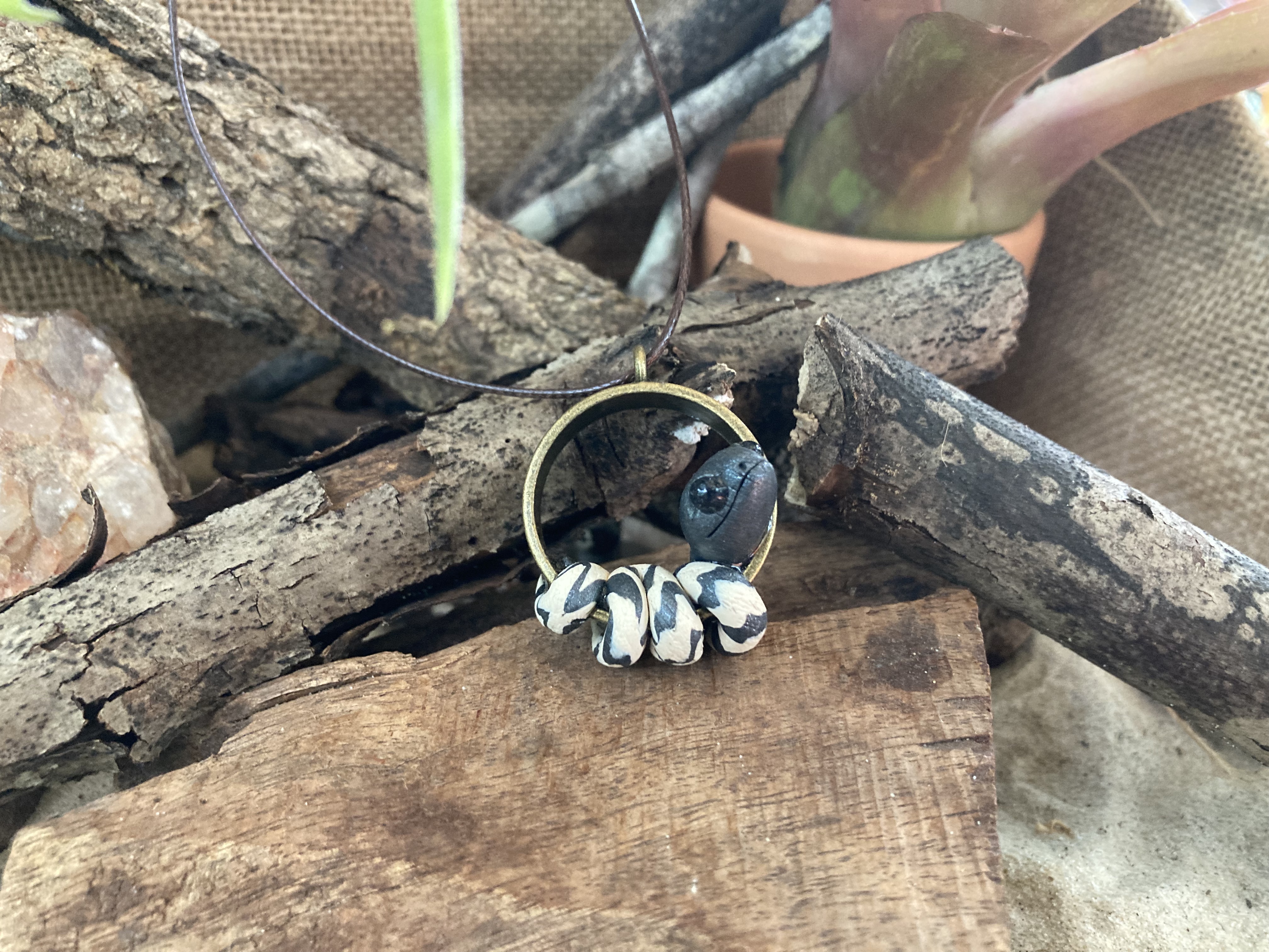 Black Headed Python Pendant Necklace