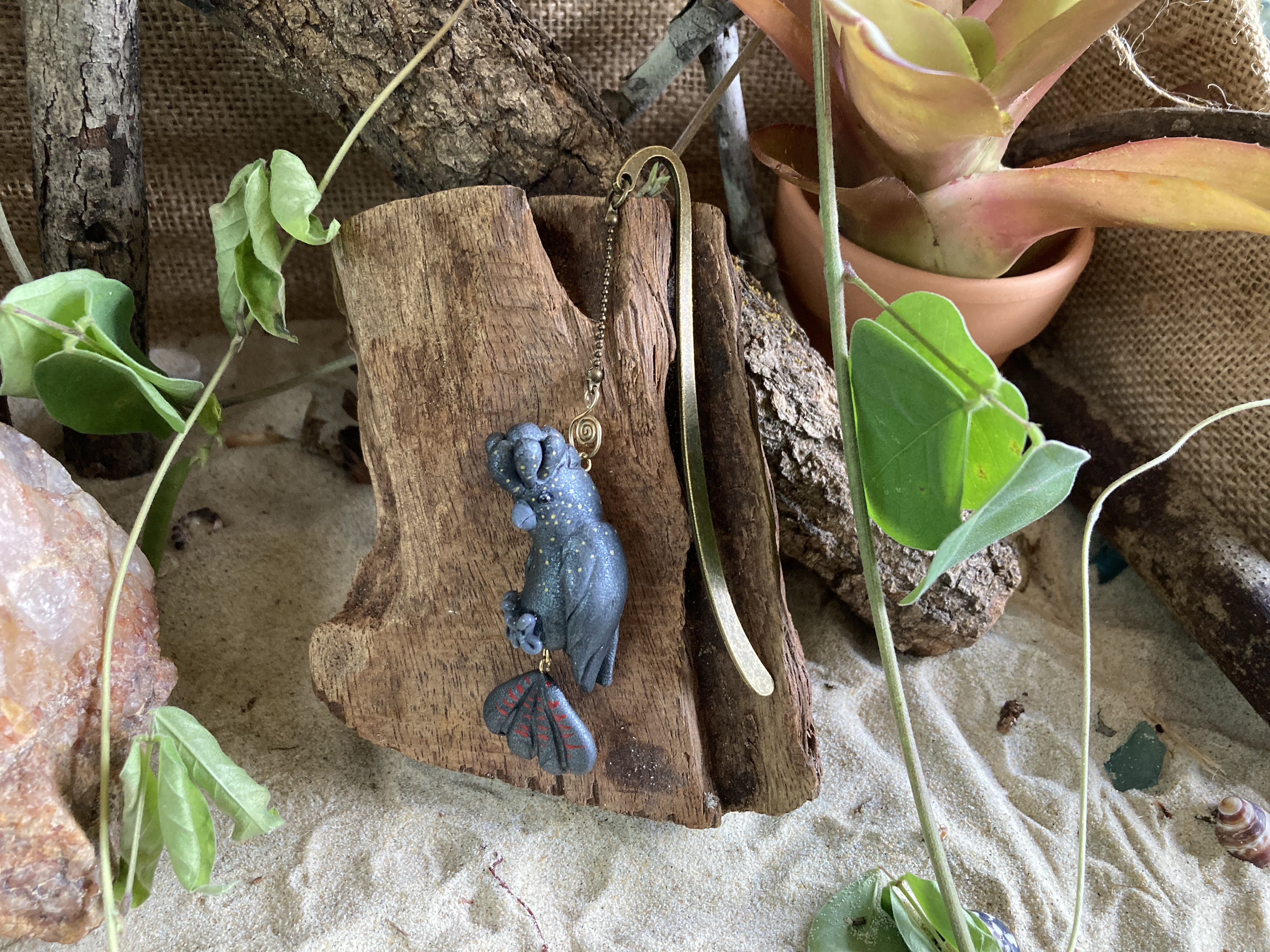 Red tailed Black Cockatoo Bookmark