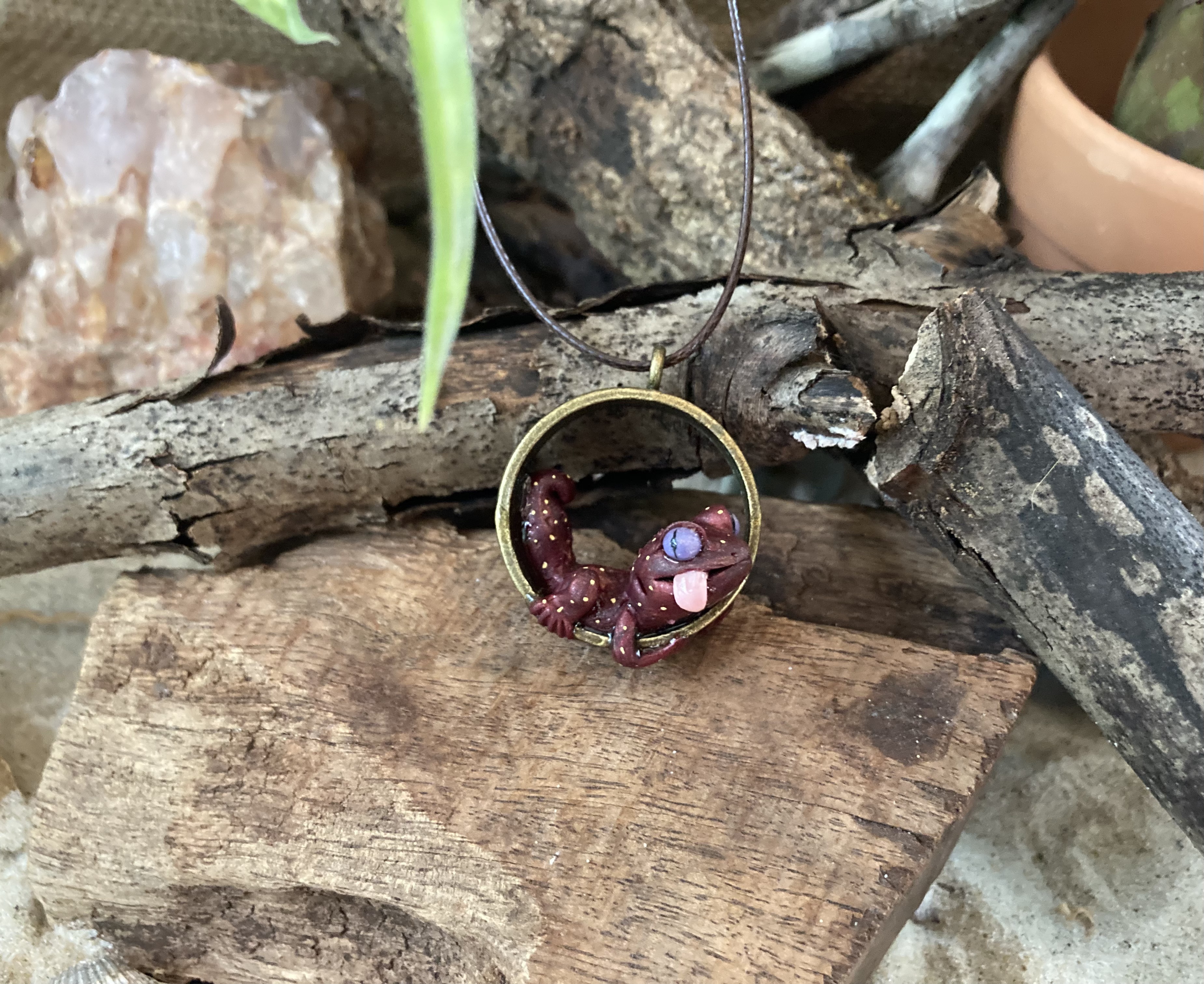 Central Knob Tail Gecko Pendant Necklac