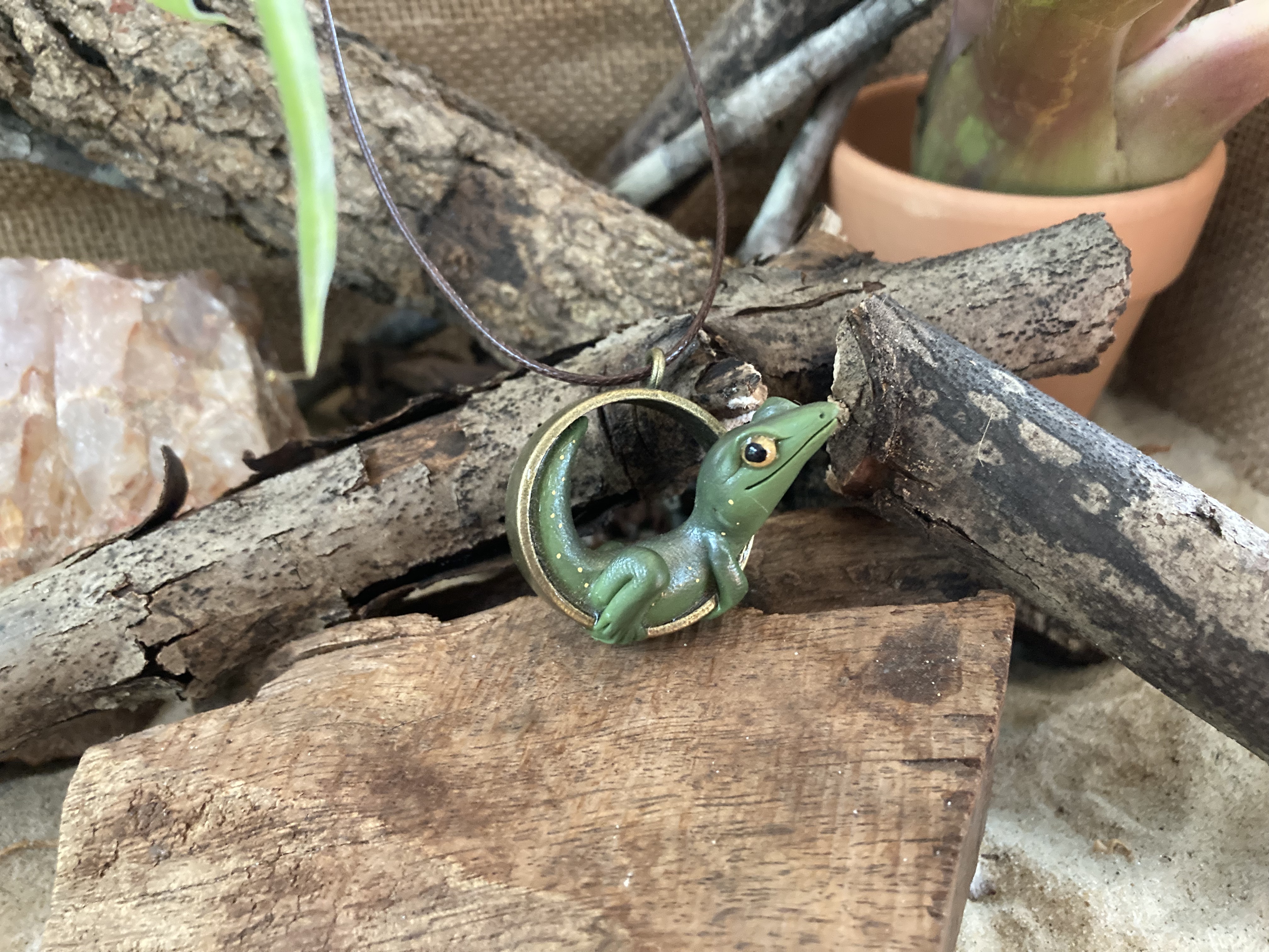 Mertens' Water Monitor Pendant Necklace