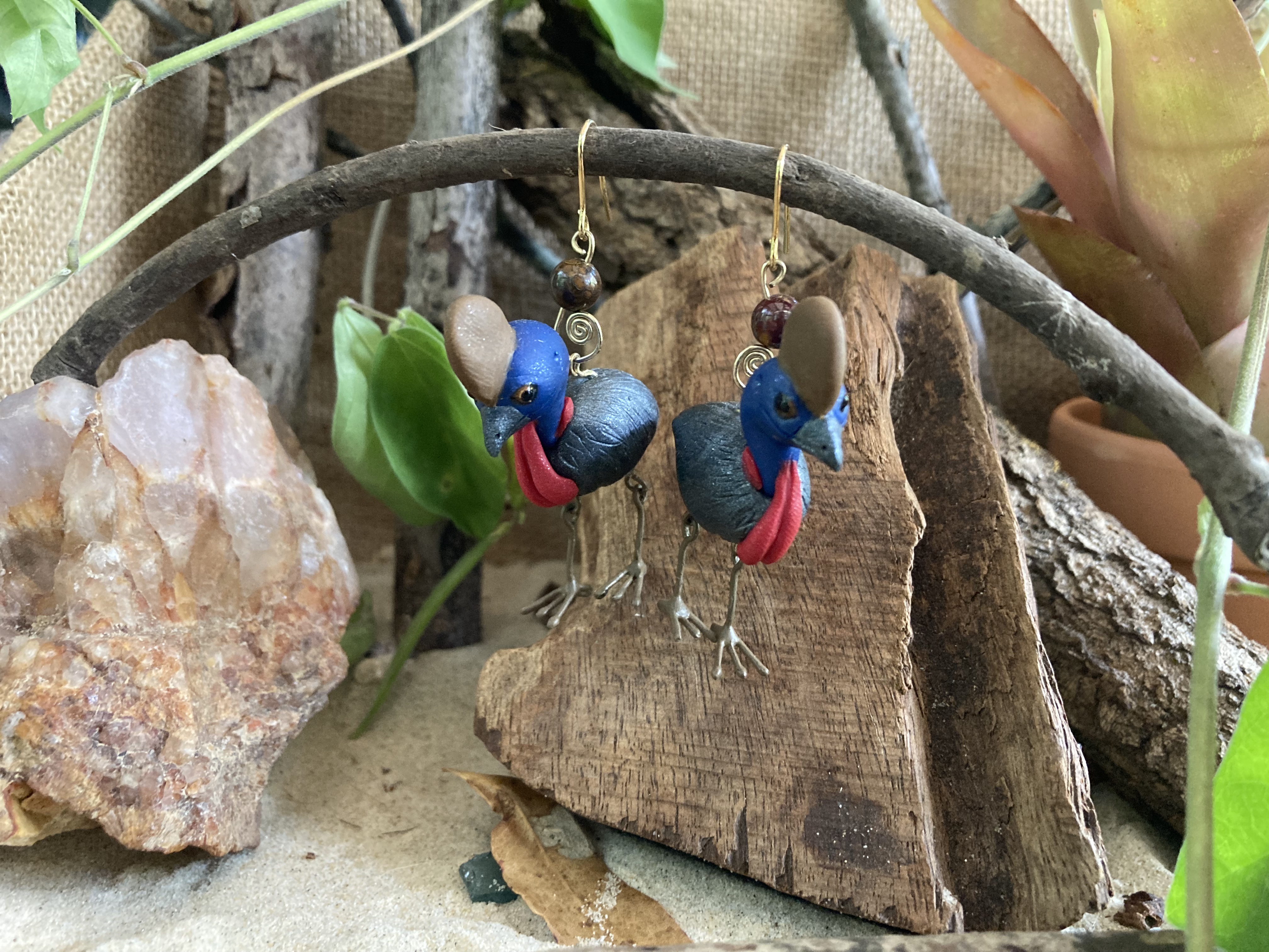 Cassowary Earrings