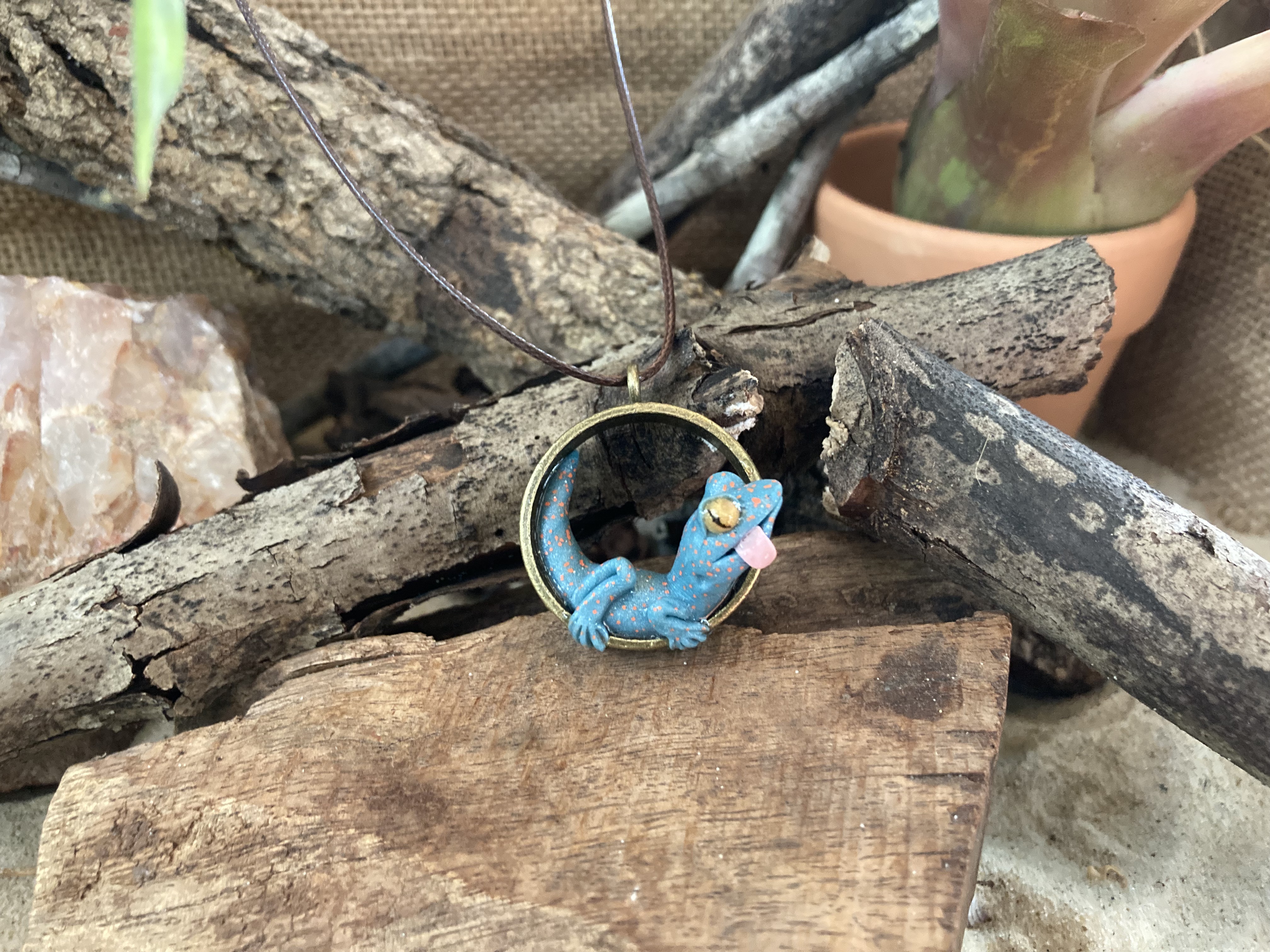 Tokay Gecko Pendant Necklace