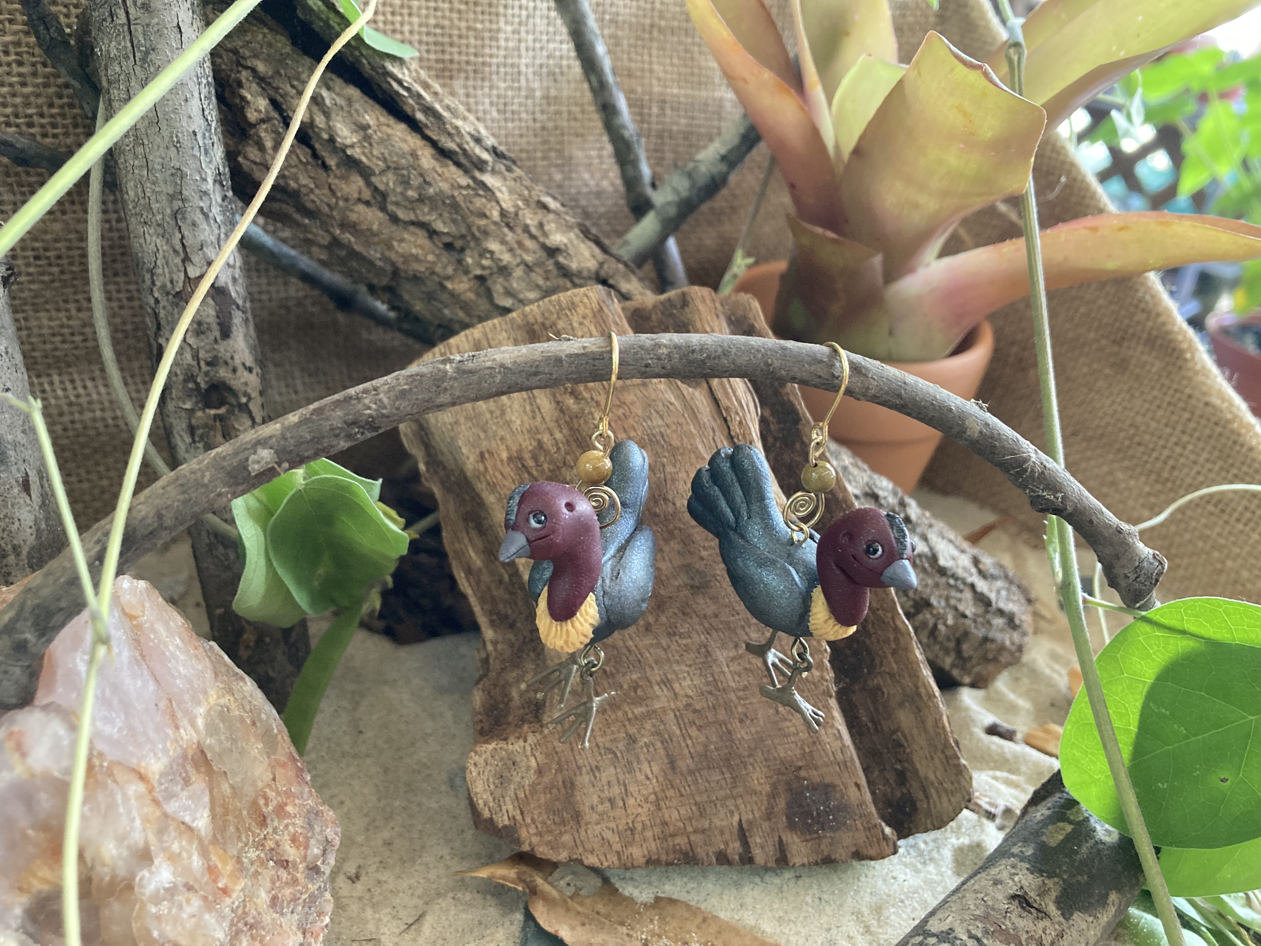 Brush Turkey Earrings