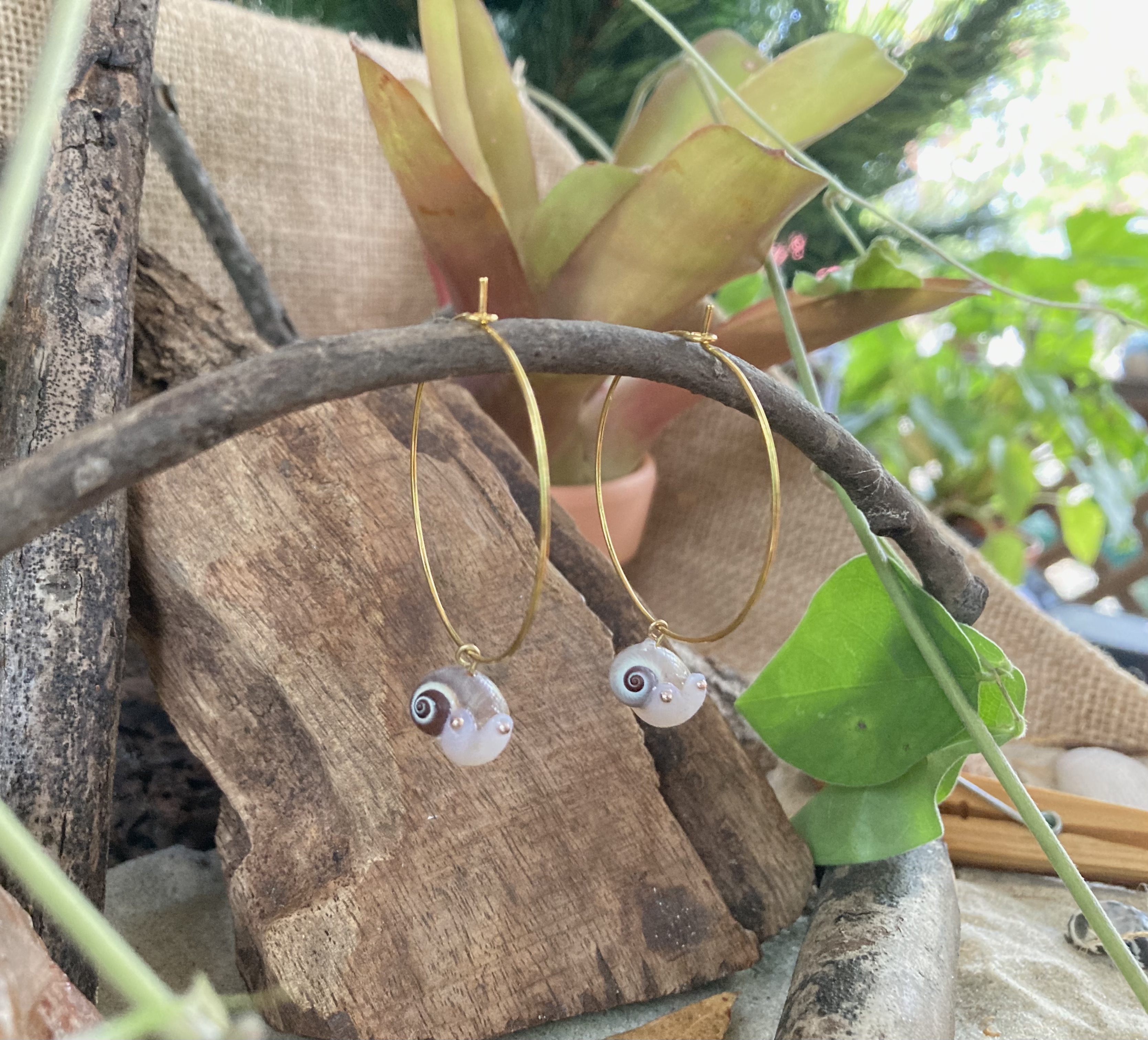 Snail Hoop Earrings