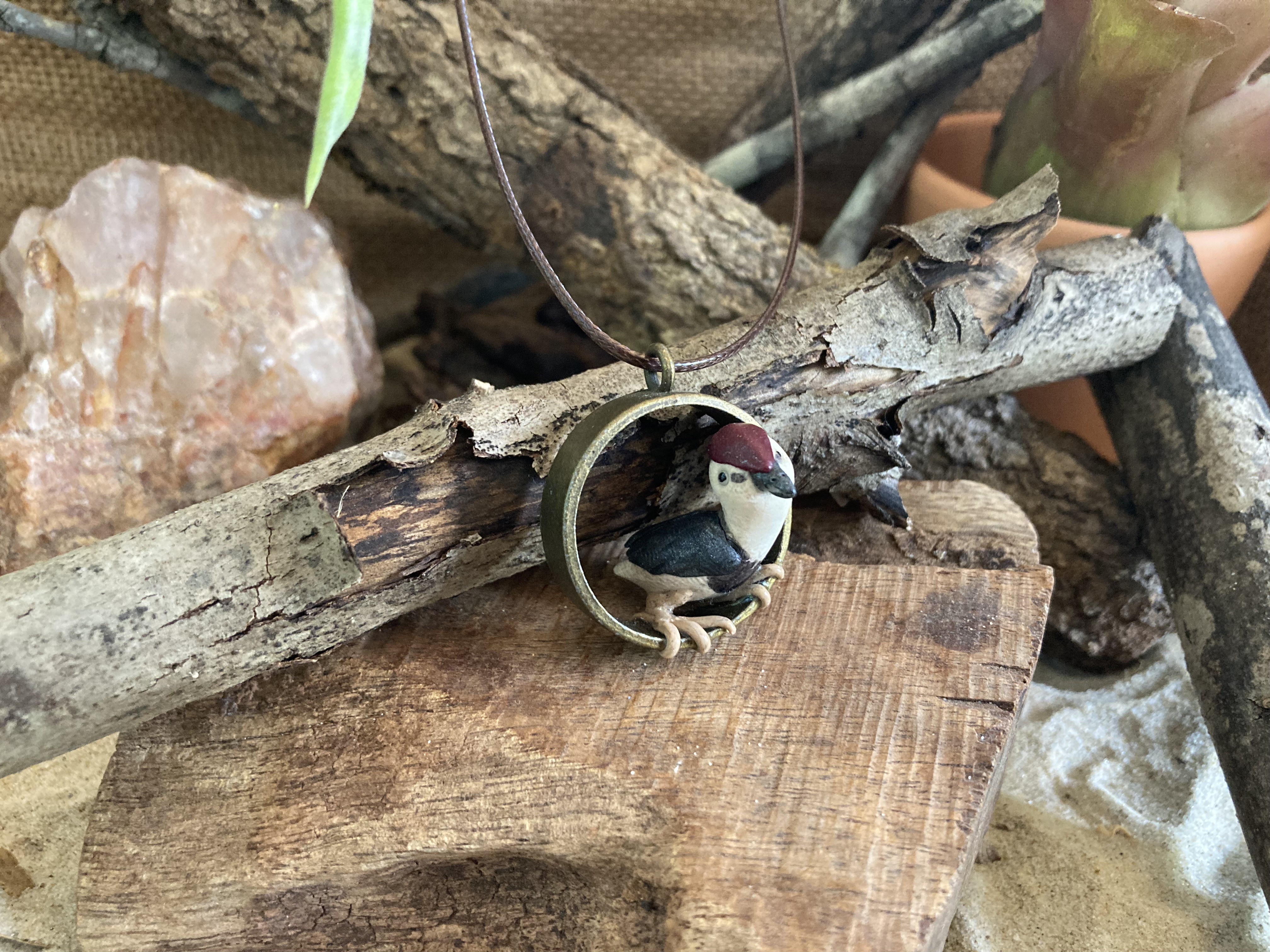 Comb Crested Jacana Pendant Necklace