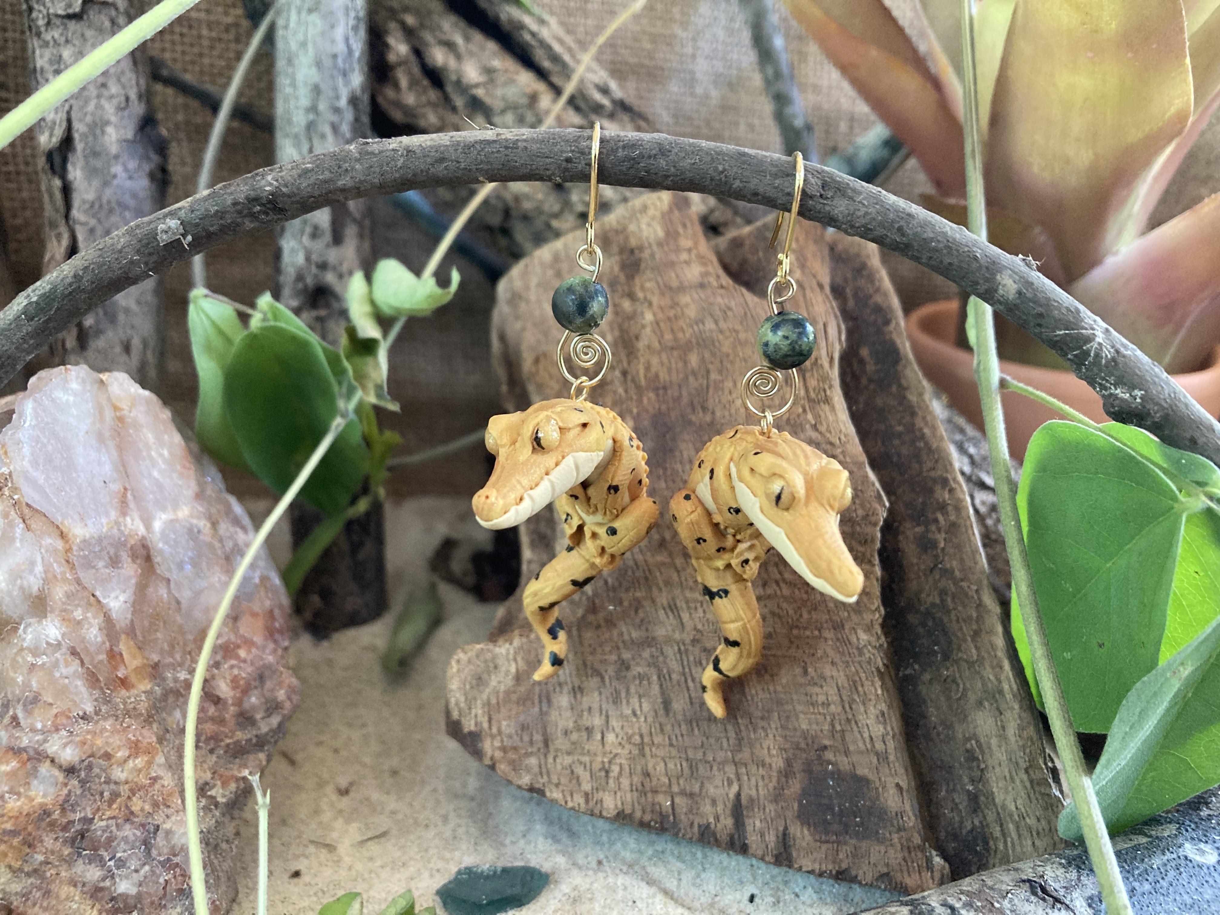 Freshwater Crocodile Earrings