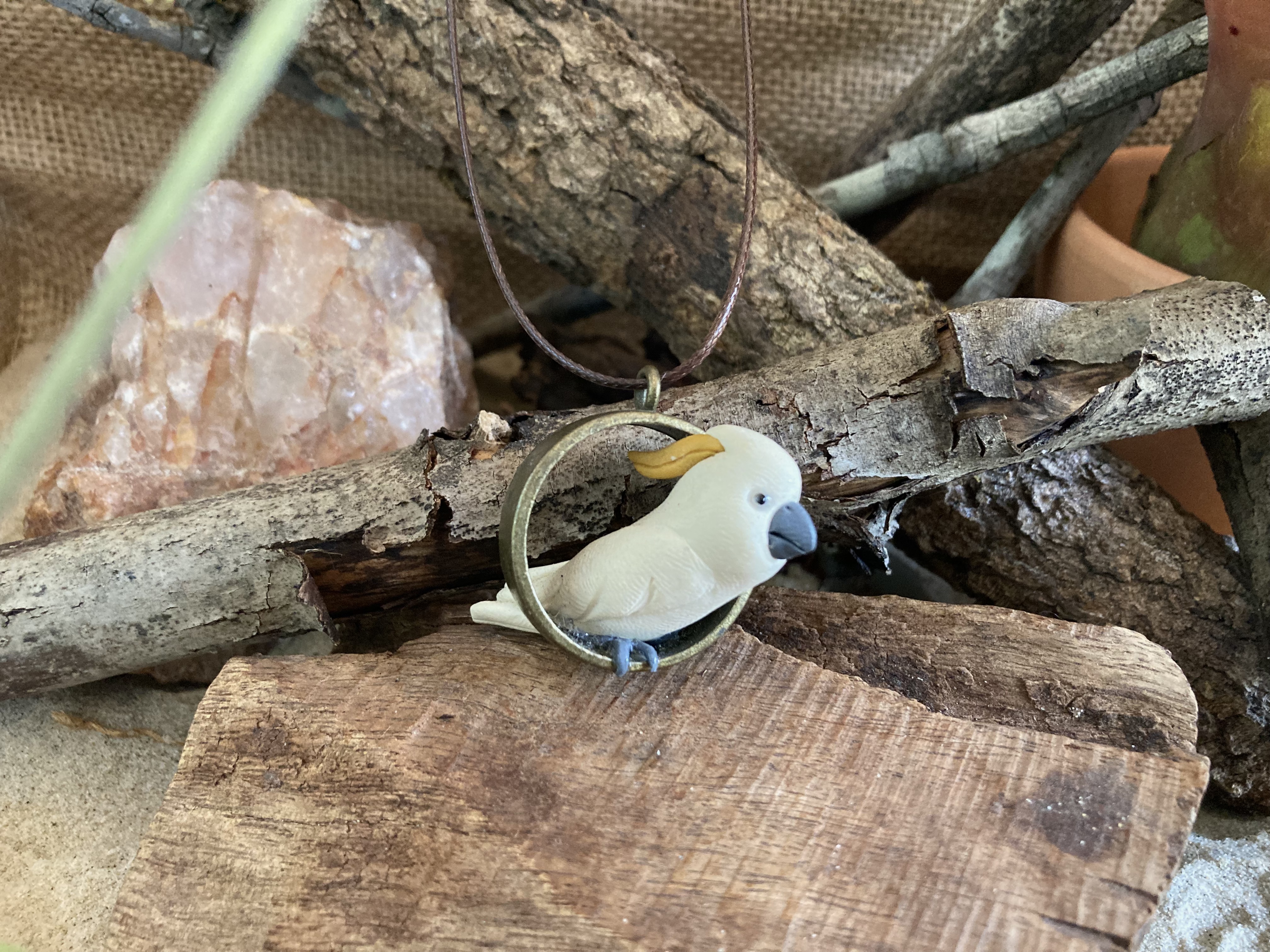 Sulphur Crested Cockatoo Pendant Necklace